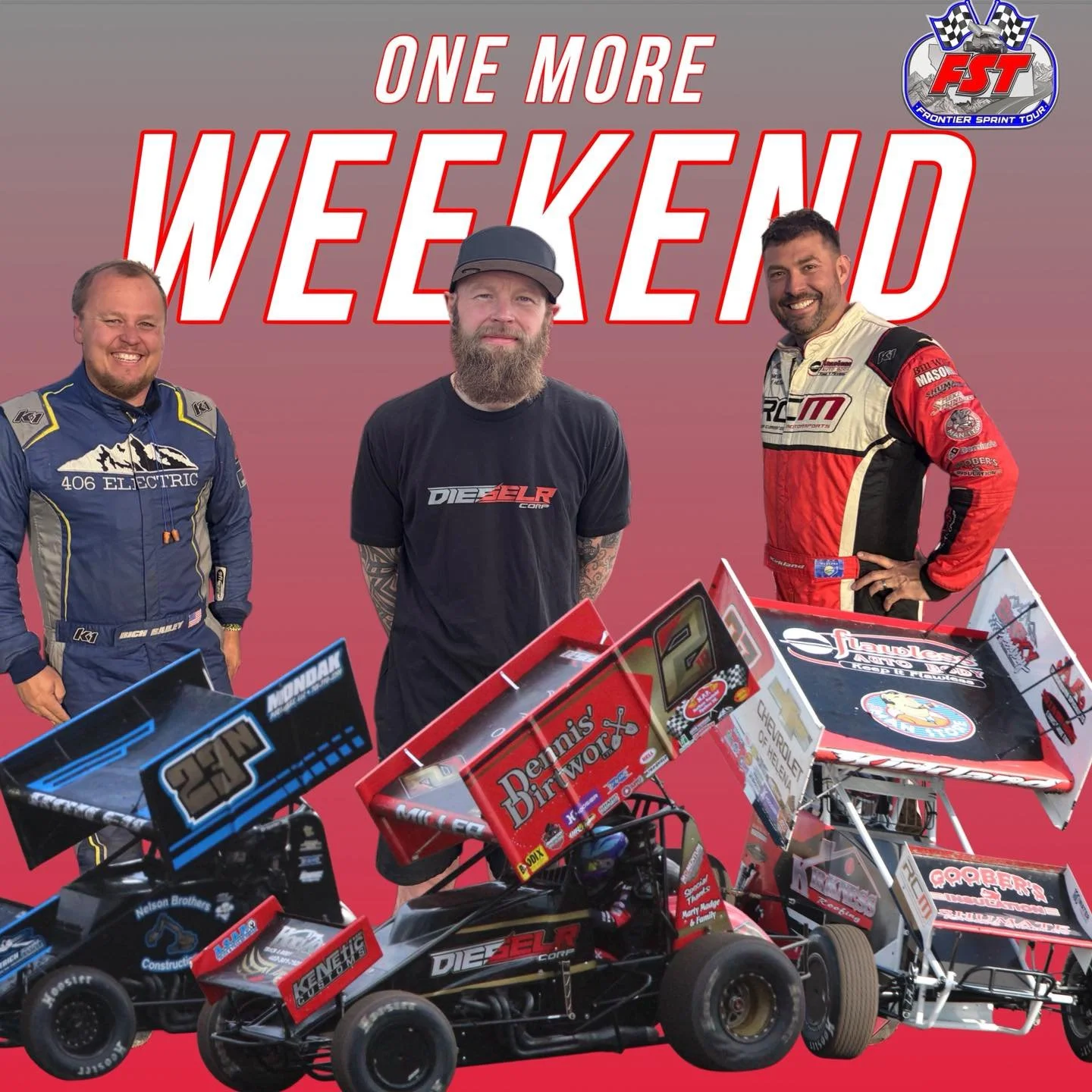 Only ONE more weekend of #FST26 and there are THREE drivers in the fight. Trever Kirkland -7 back and Rich Bailey -37 back! Both, however, are chasing two time race winner this season Kelly Miller! Join us Friday at Gallatin Speedway and Saturday at 