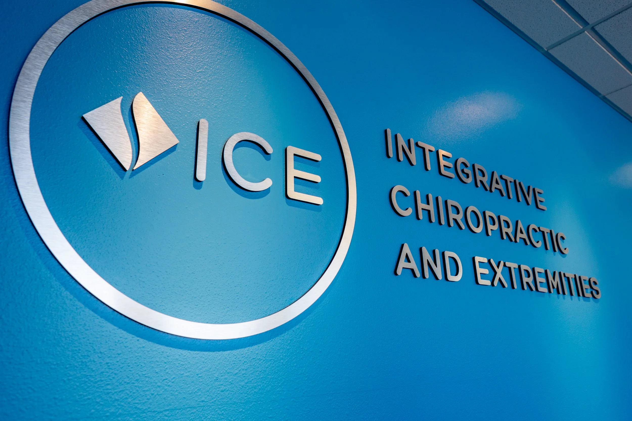 The and logo of ICE Clinics in Kennewick, WA
