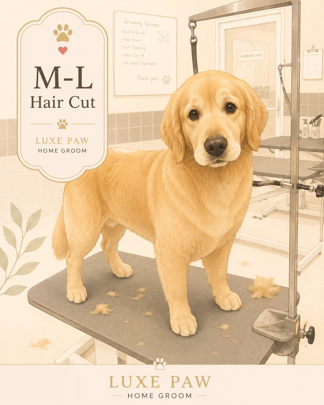 M–L Dog Haircut (20–60 lbs)
