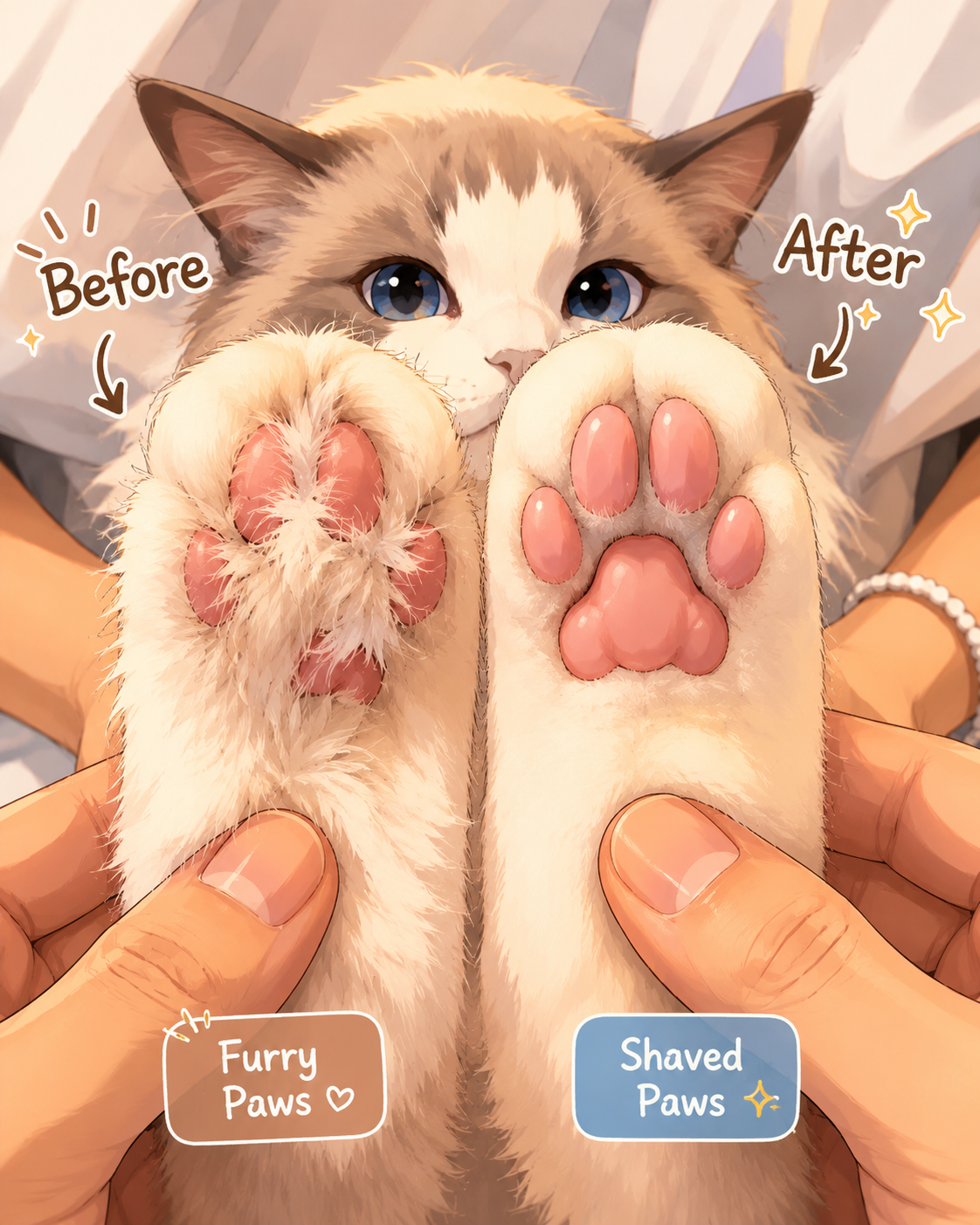 Feet Trim and Sani for Cats