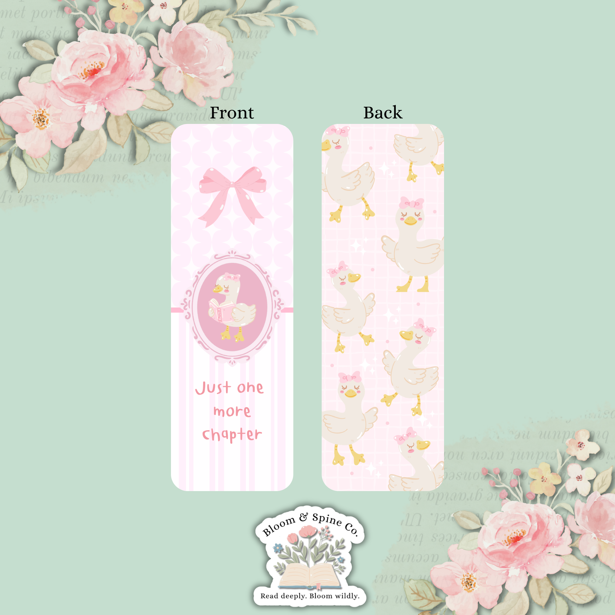 Pink Duck - One More Chapter Bookmark
