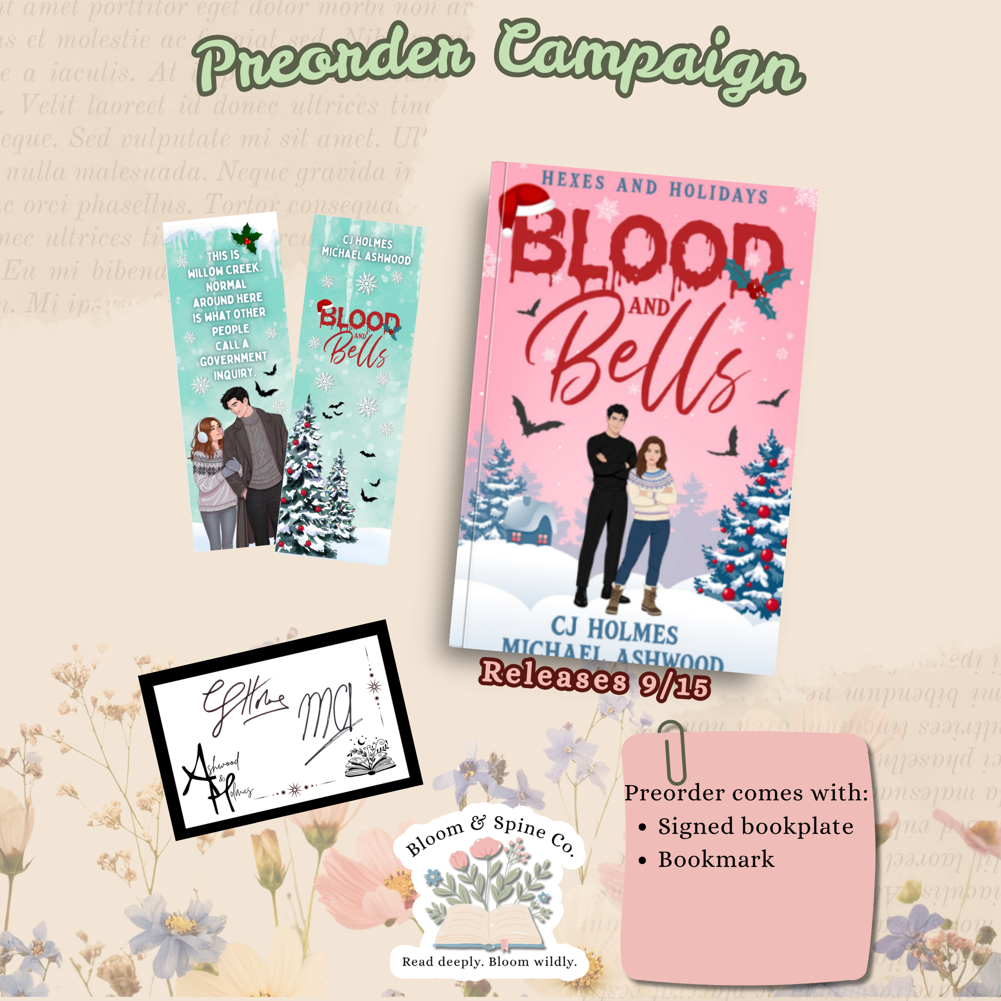 Blood and Bells by CJ Holmes **PREORDER**