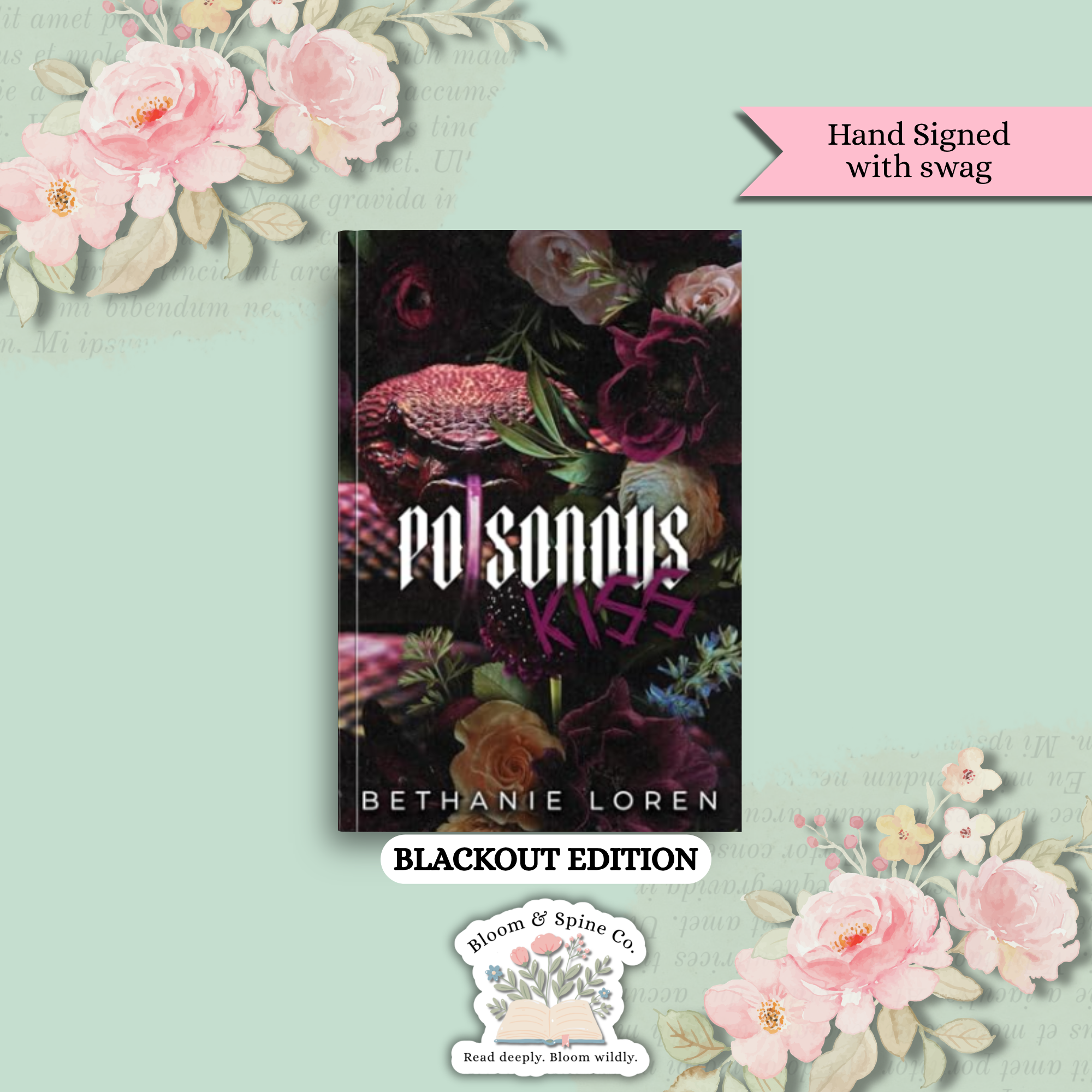 Poisonous Kiss by Bethanie Loren (BLACKOUT EDITION) (SIGNED COPY)