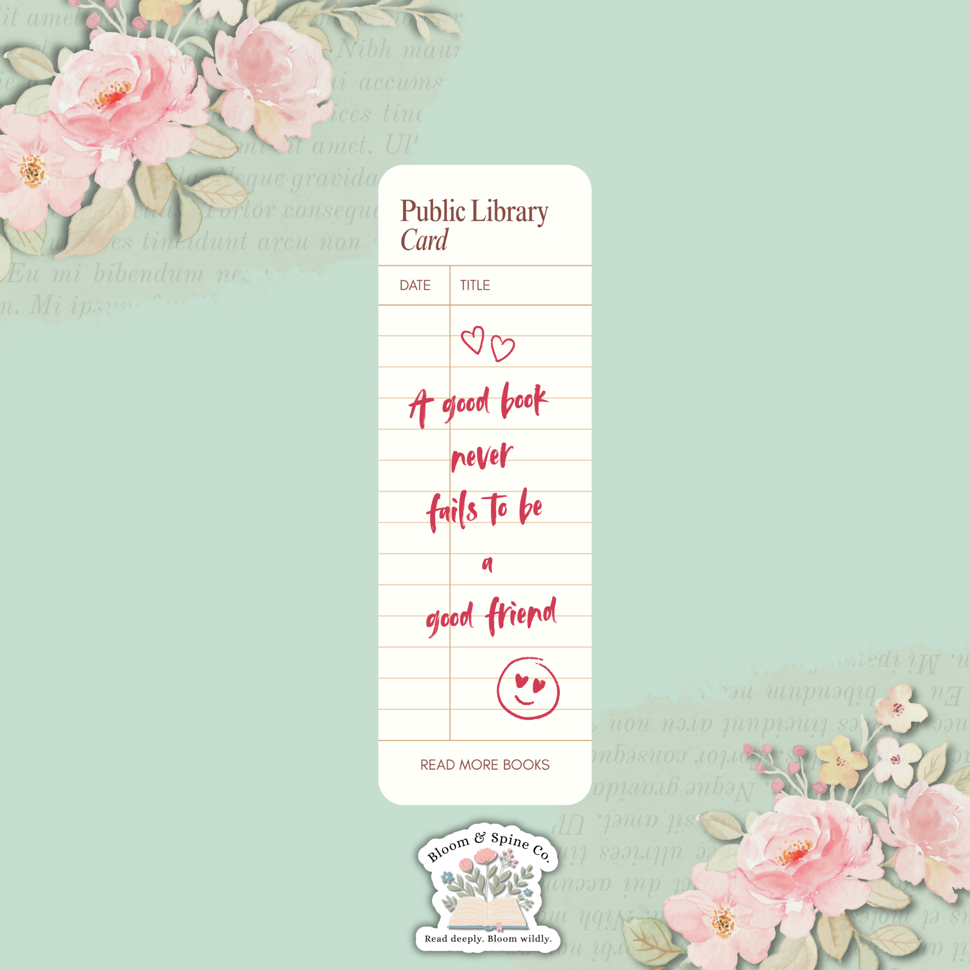 Good Book Good Friend Bookmark