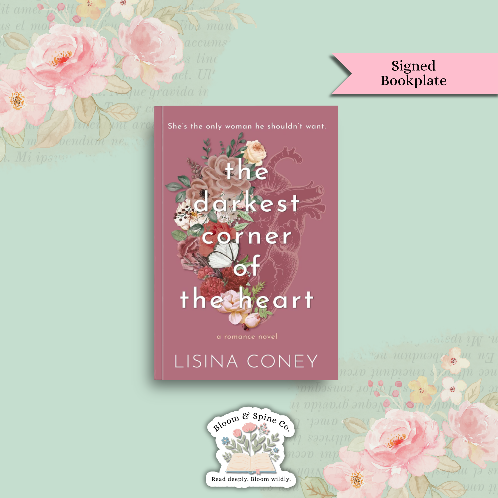 The Darkest Corner of the Heart by Lisina Coney **SIGNED BOOKPLATE**