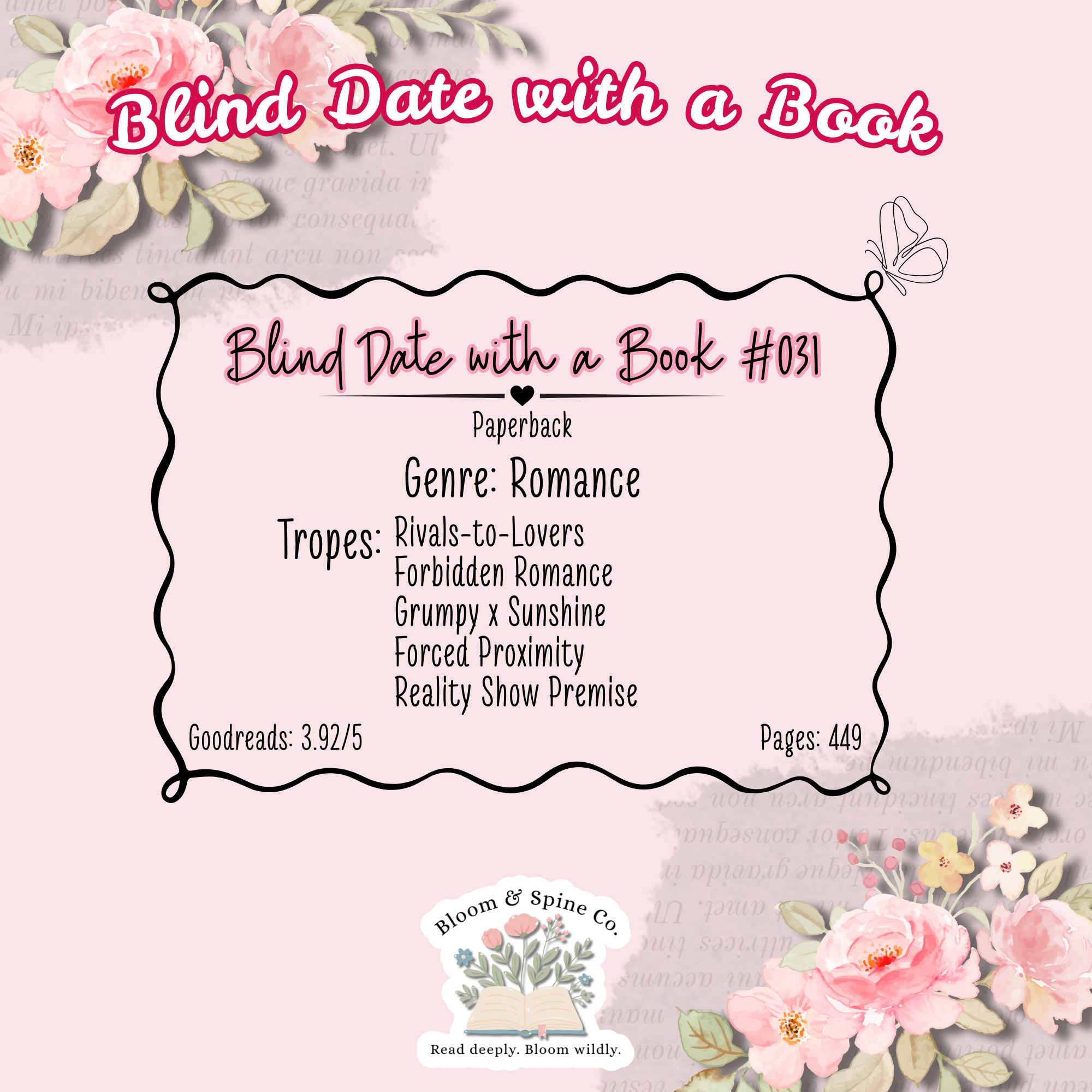 BLIND DATE WITH A BOOK #031