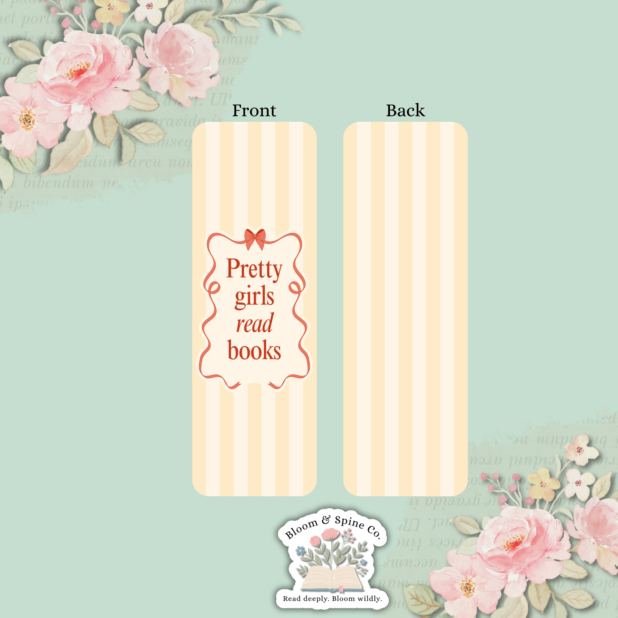 Pretty Girls Read - Yellow Bookmark