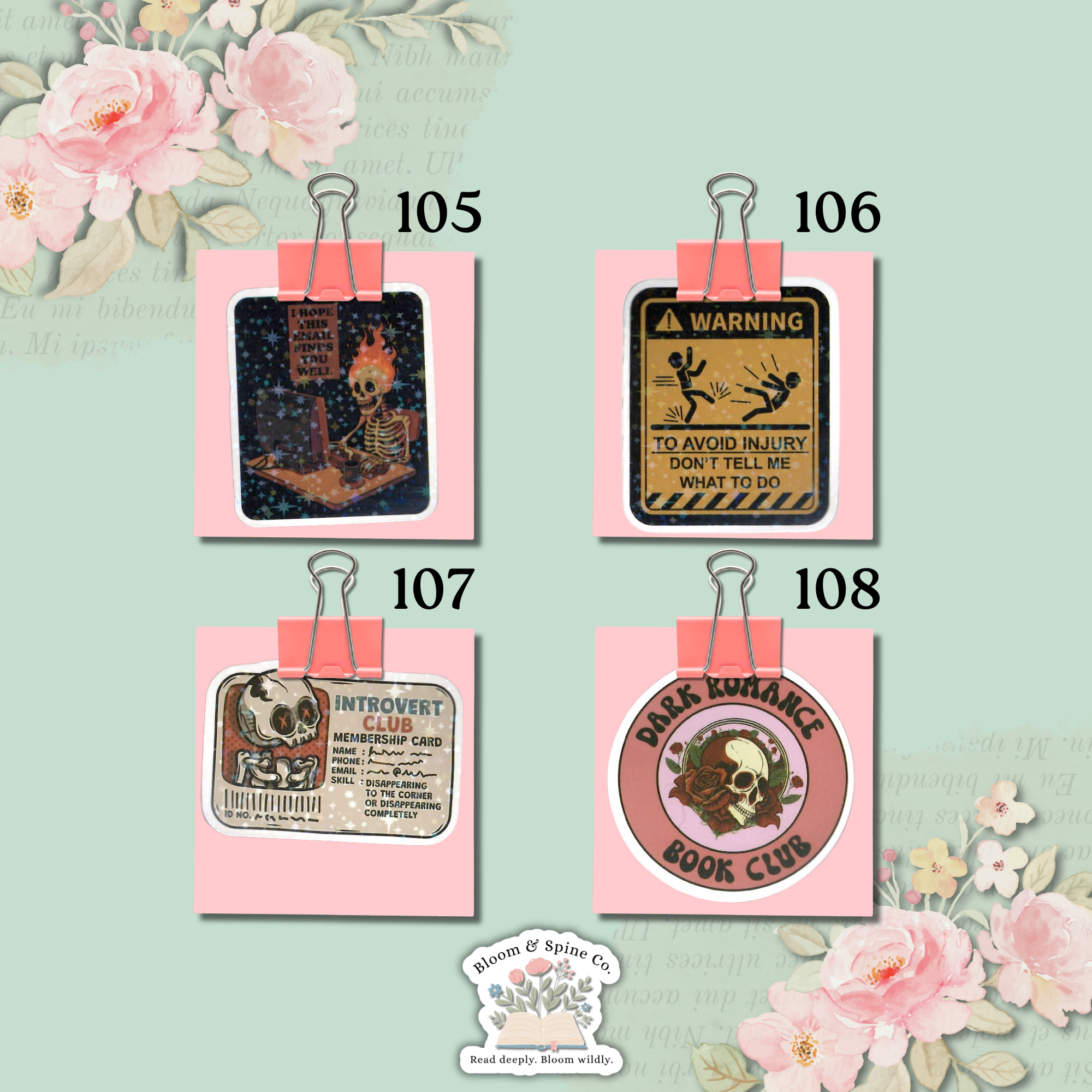 Stickers 105 - 108