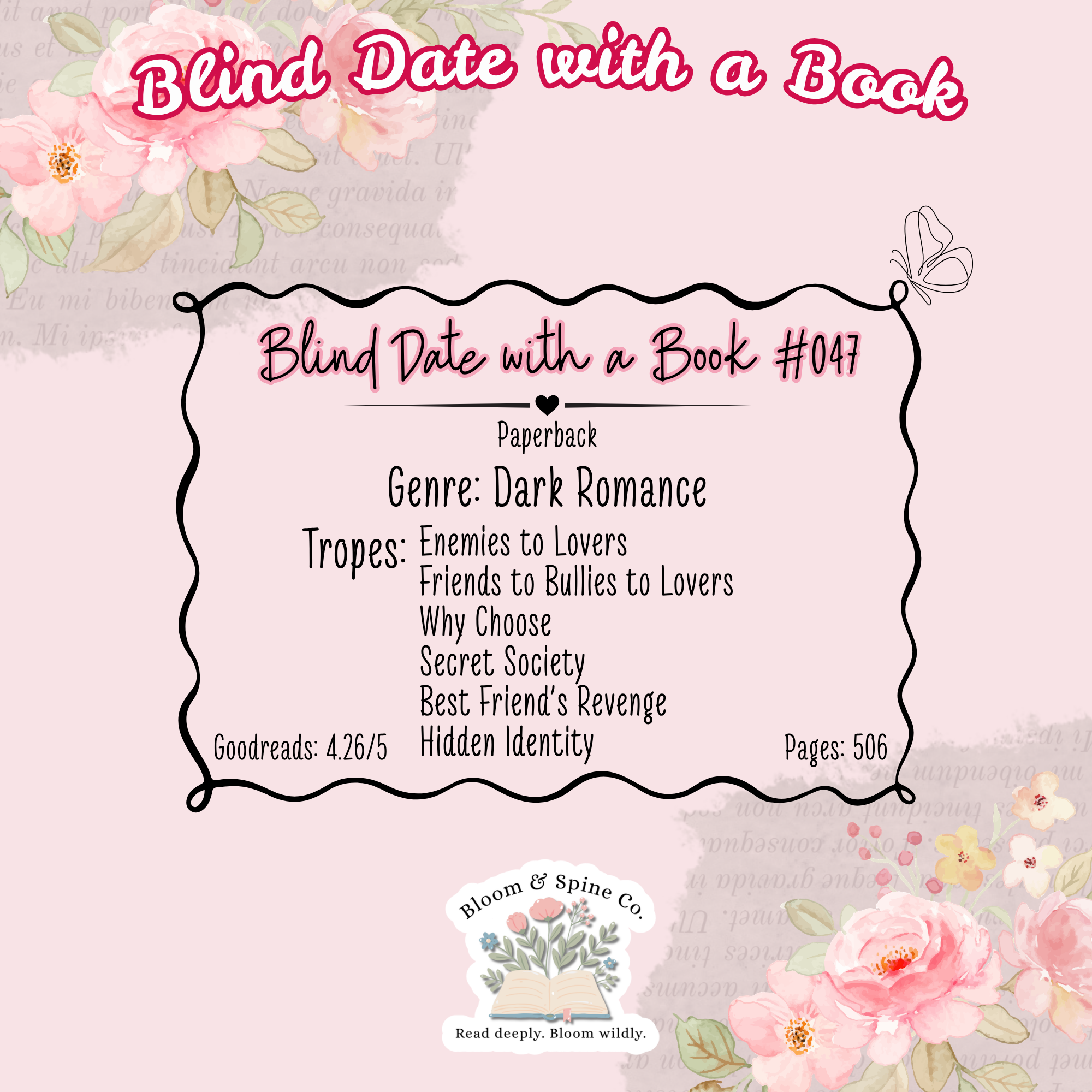 BLIND DATE WITH A BOOK #047