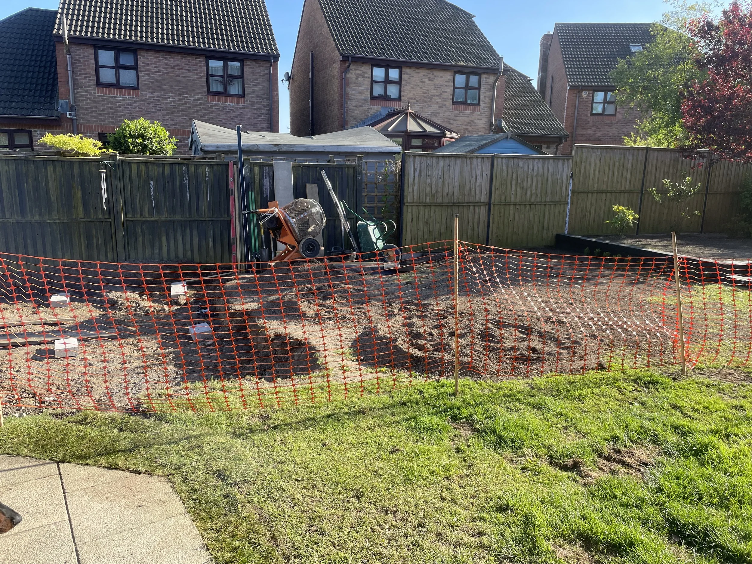 Ground being prepared