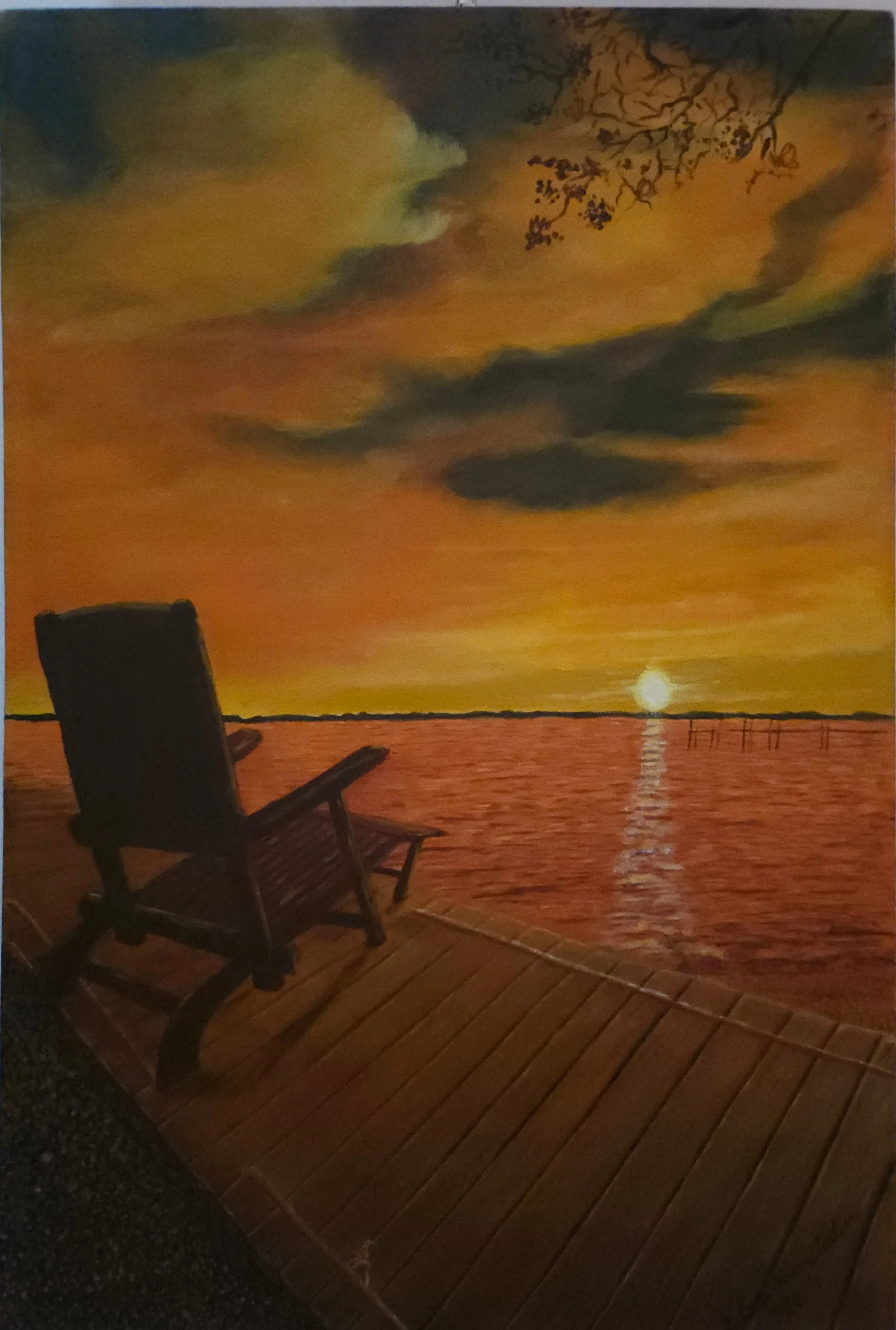 Calma al Atardecer  

Author: Elena Sancho  

Technique: Oil on Canvas  

Size: 60x40 cm  

Price: $450