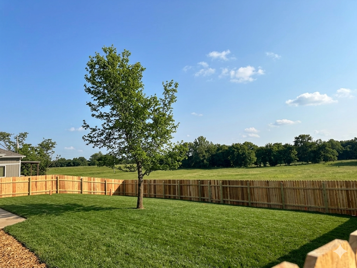 Wraparound fence with gates