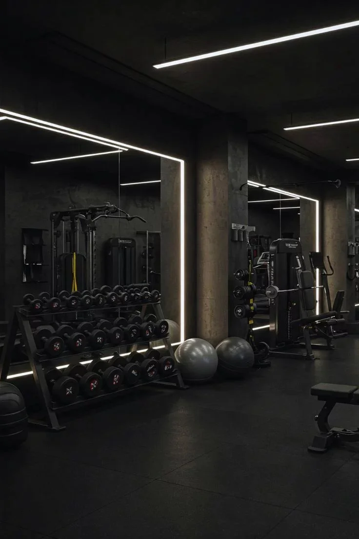 Premium boutique gym fit-out designed by Axovent featuring commercial cardio equipment and modern wellness-focused training spaces in South Africa.