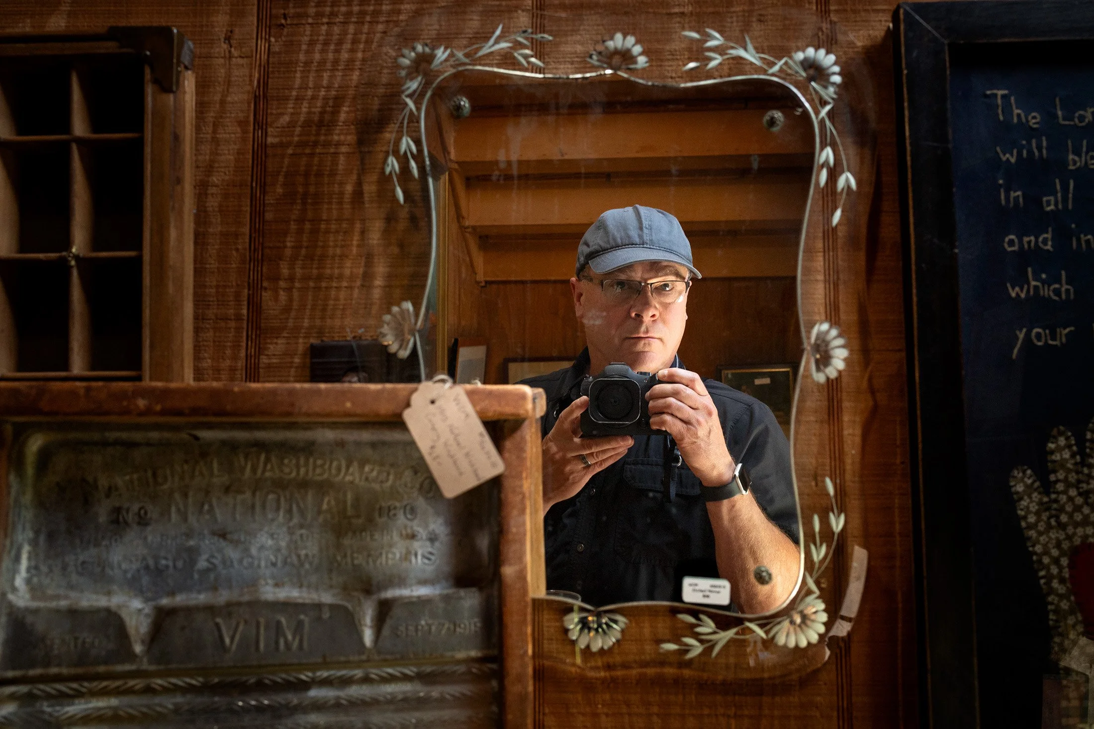 A self-portrait of Steven G. Smith, a social documentary photographer.