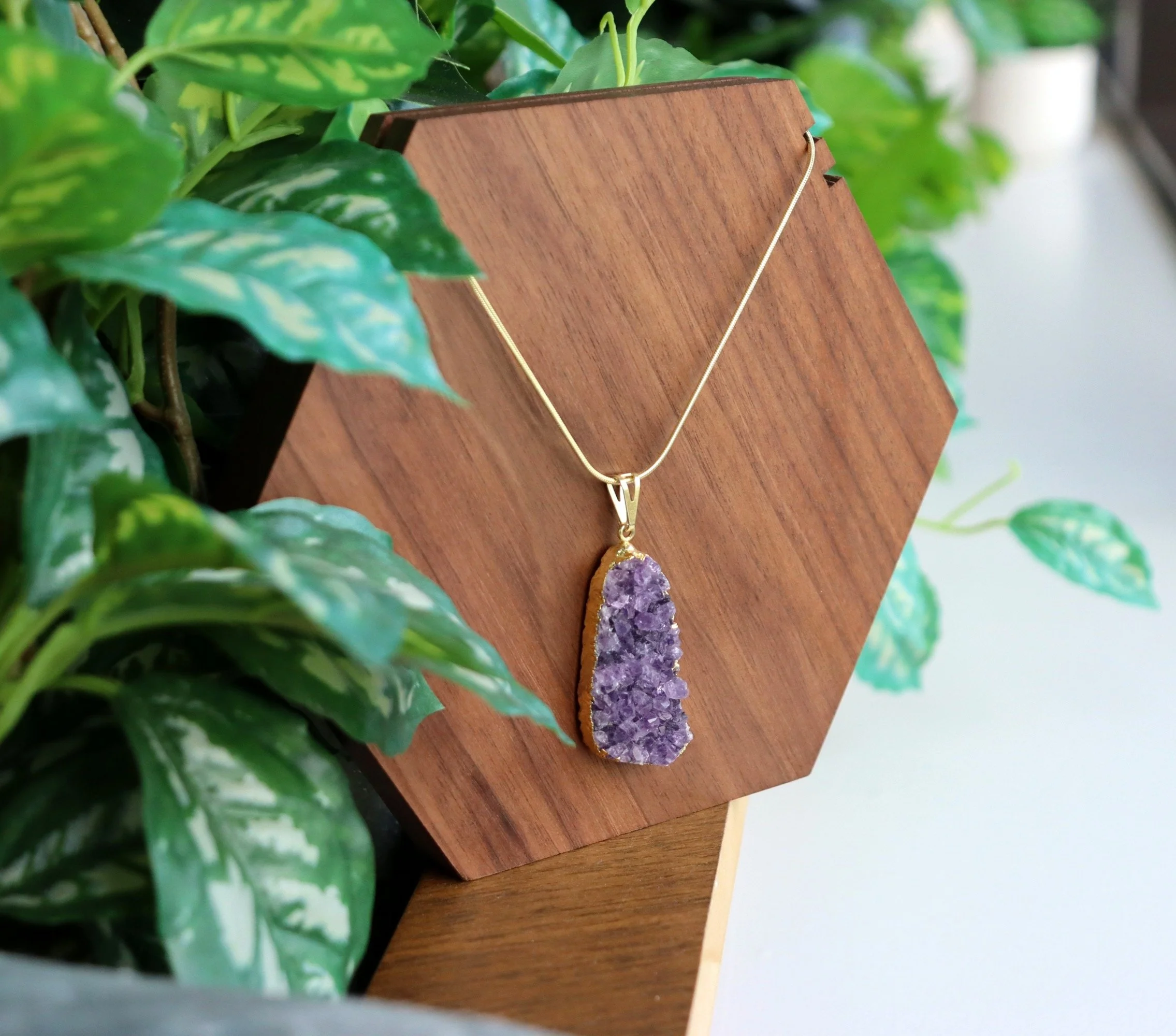 Amethyst Gold Necklace