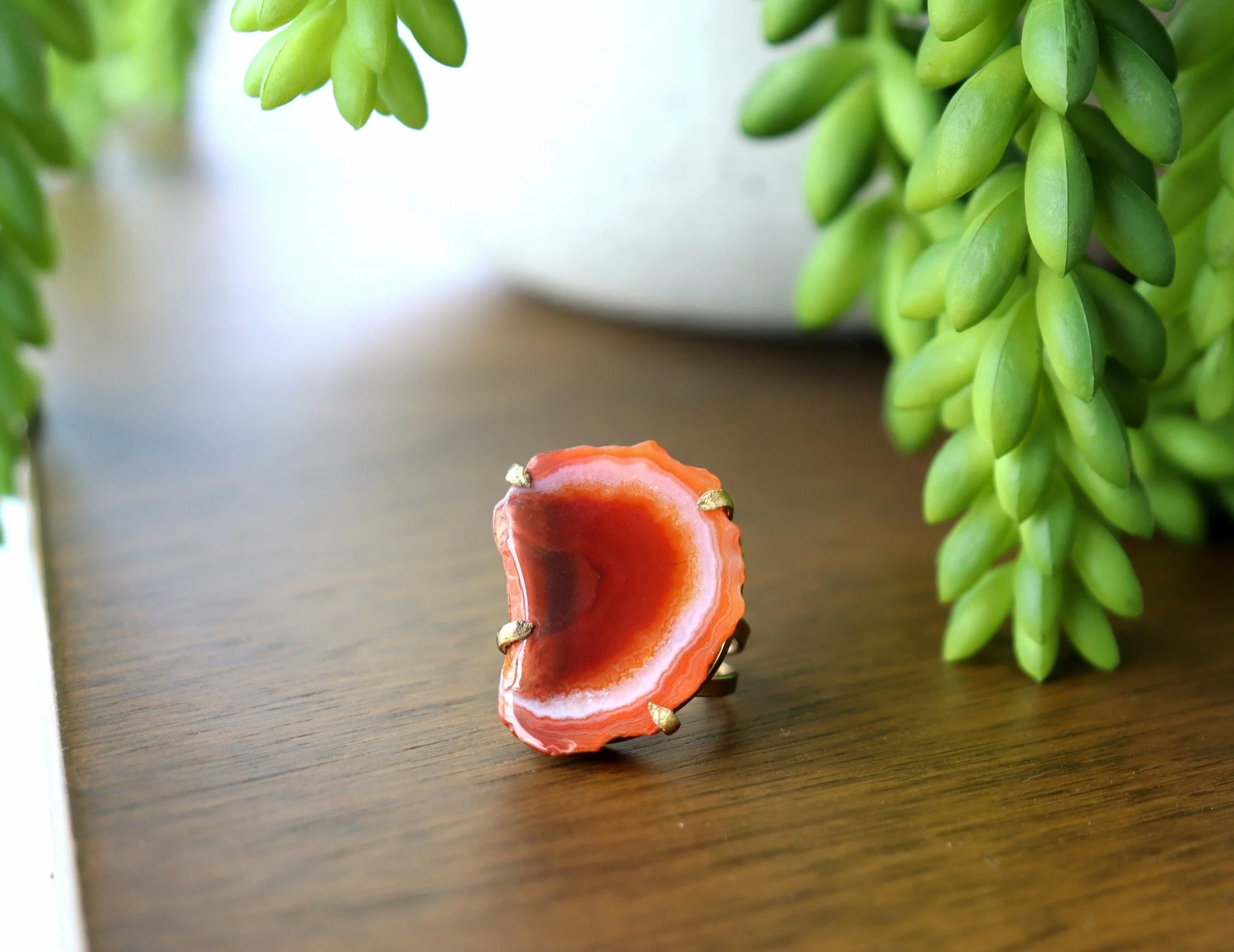 Red Agate Ring