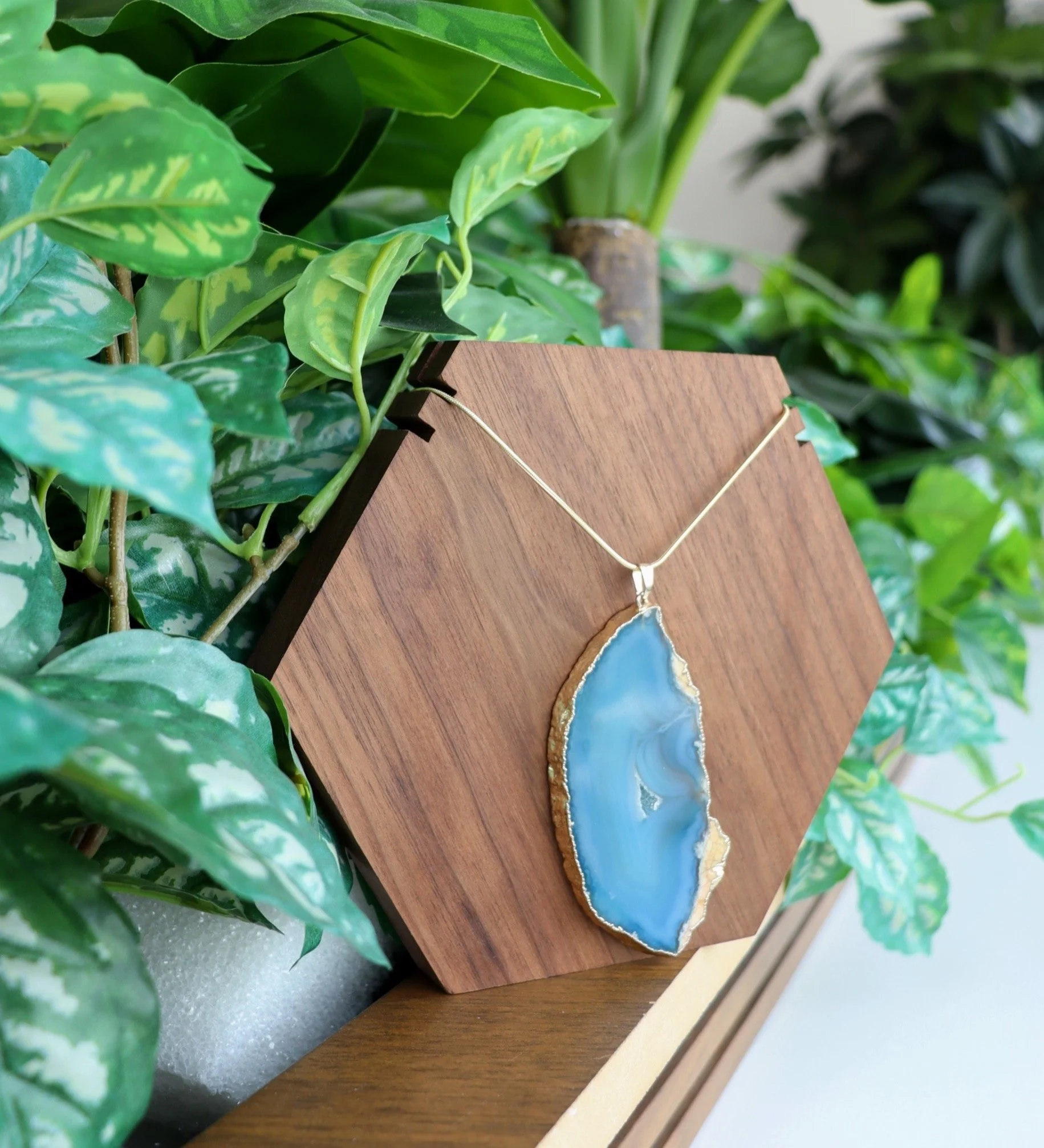 Blue Agate Necklace