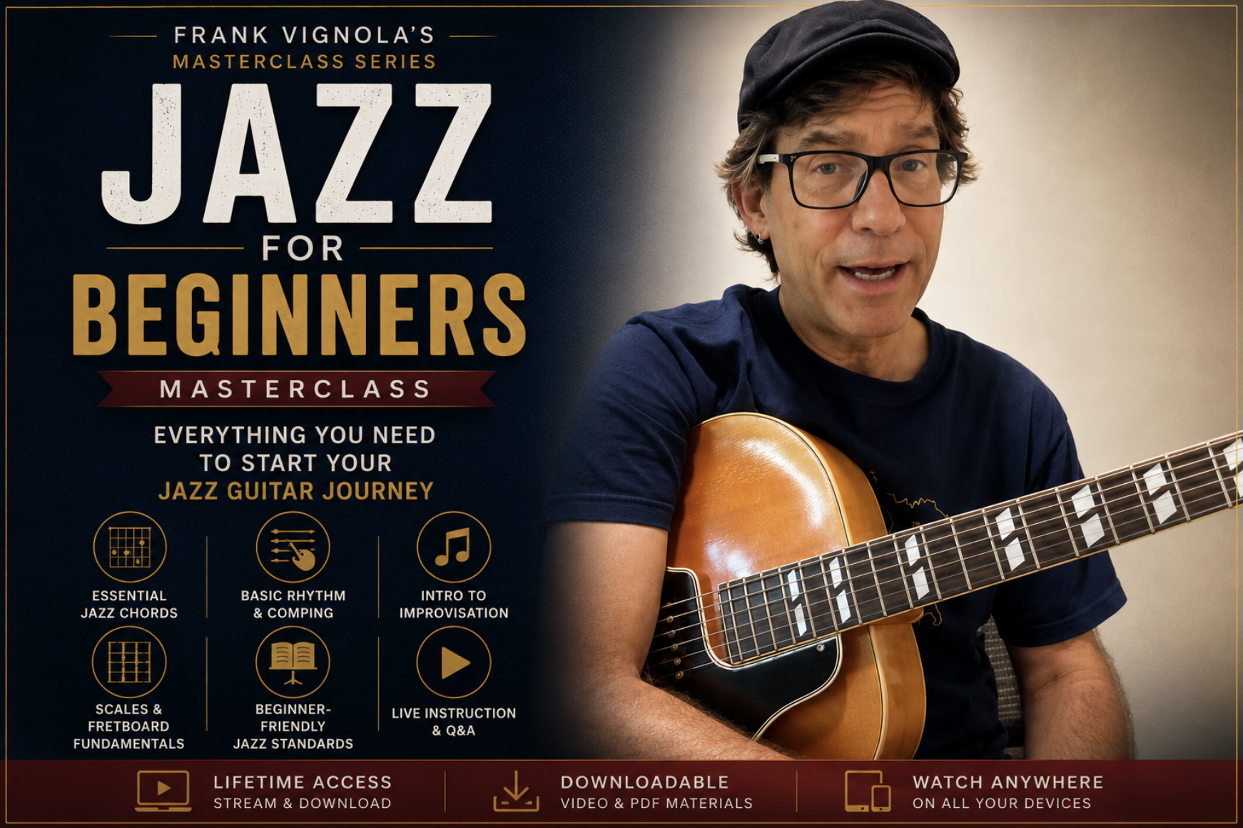 Frank Vignola’s Jazz For Beginners Masterclass @12pm EST