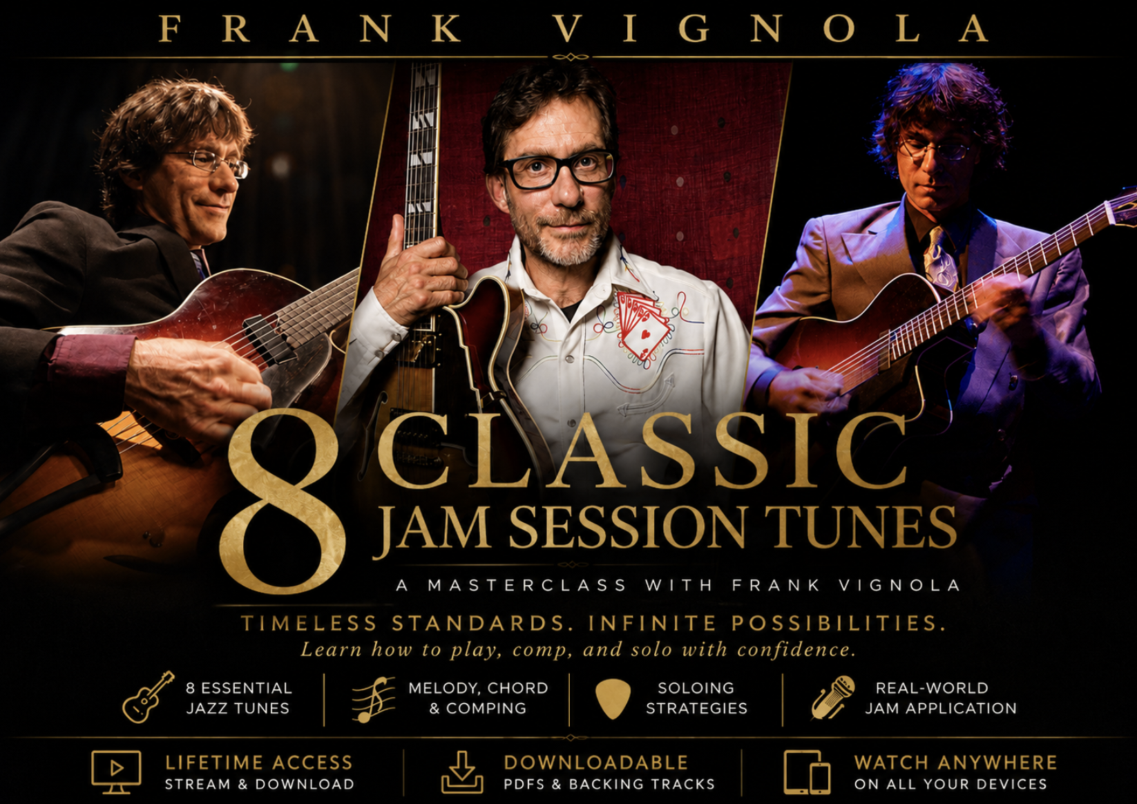 Frank Vignola 8 Classic Jam Session Tunes Masterclass - July 8, 15, 22, 29 @12pm EST