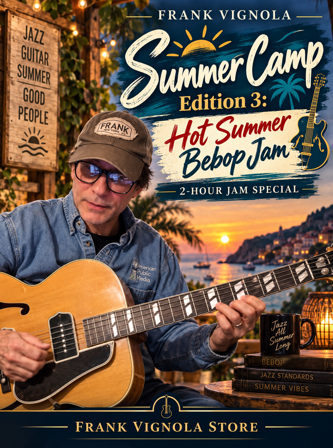 Frank Vignola Summer Camp Edition 3: Hot Summer Bebop Jam | 2-Hour Jam Special