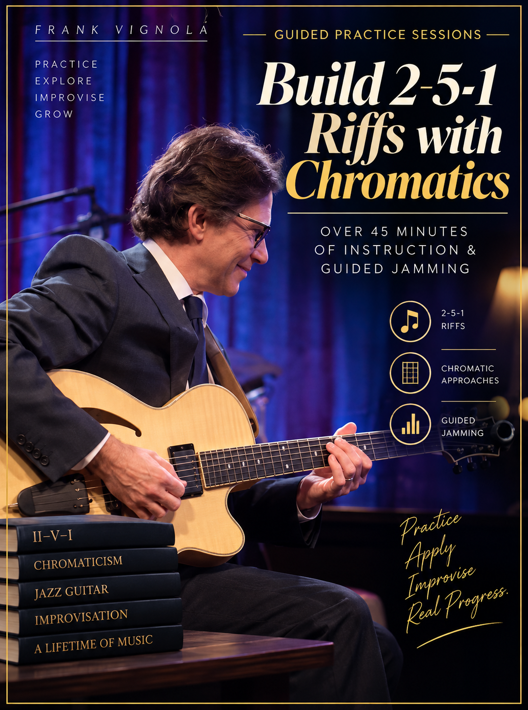 Guided Practice Sessions: Build 2-5-1 Riffs with Chromatics | 45+ Minutes of Instruction & Guided Jamming