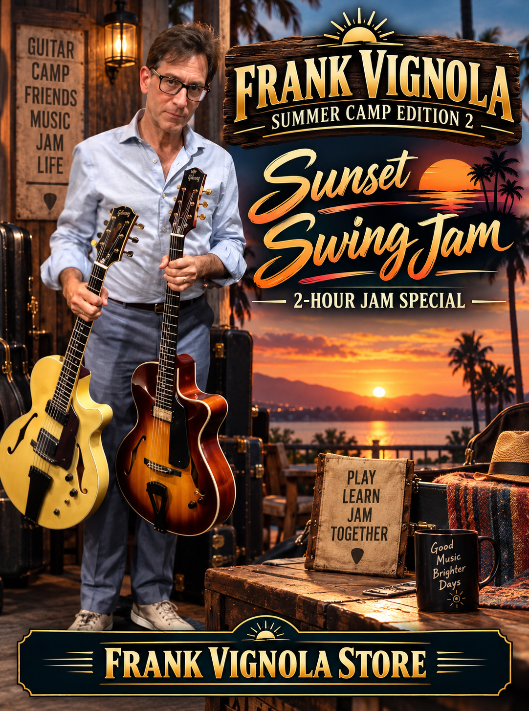 Frank Vignola Summer Camp Edition 2: Sunset Swing Jam | 2-Hour Jam Special