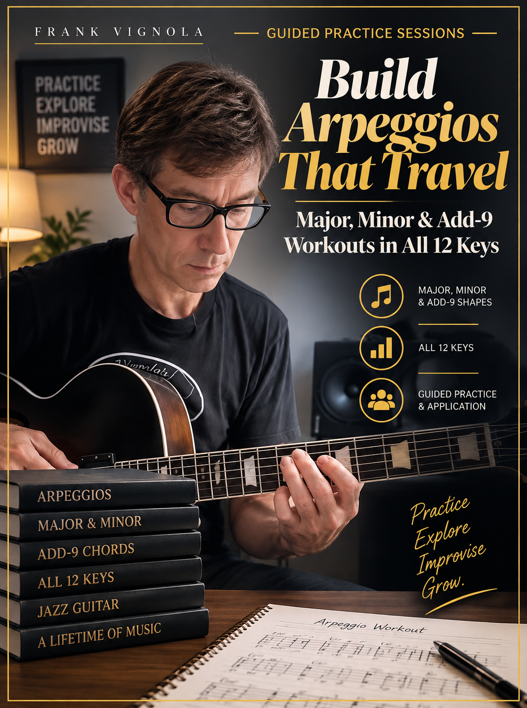 Guided Practice Sessions: Build Arpeggios That Travel | Major, Minor & Add-9 Workouts in All 12 Keys