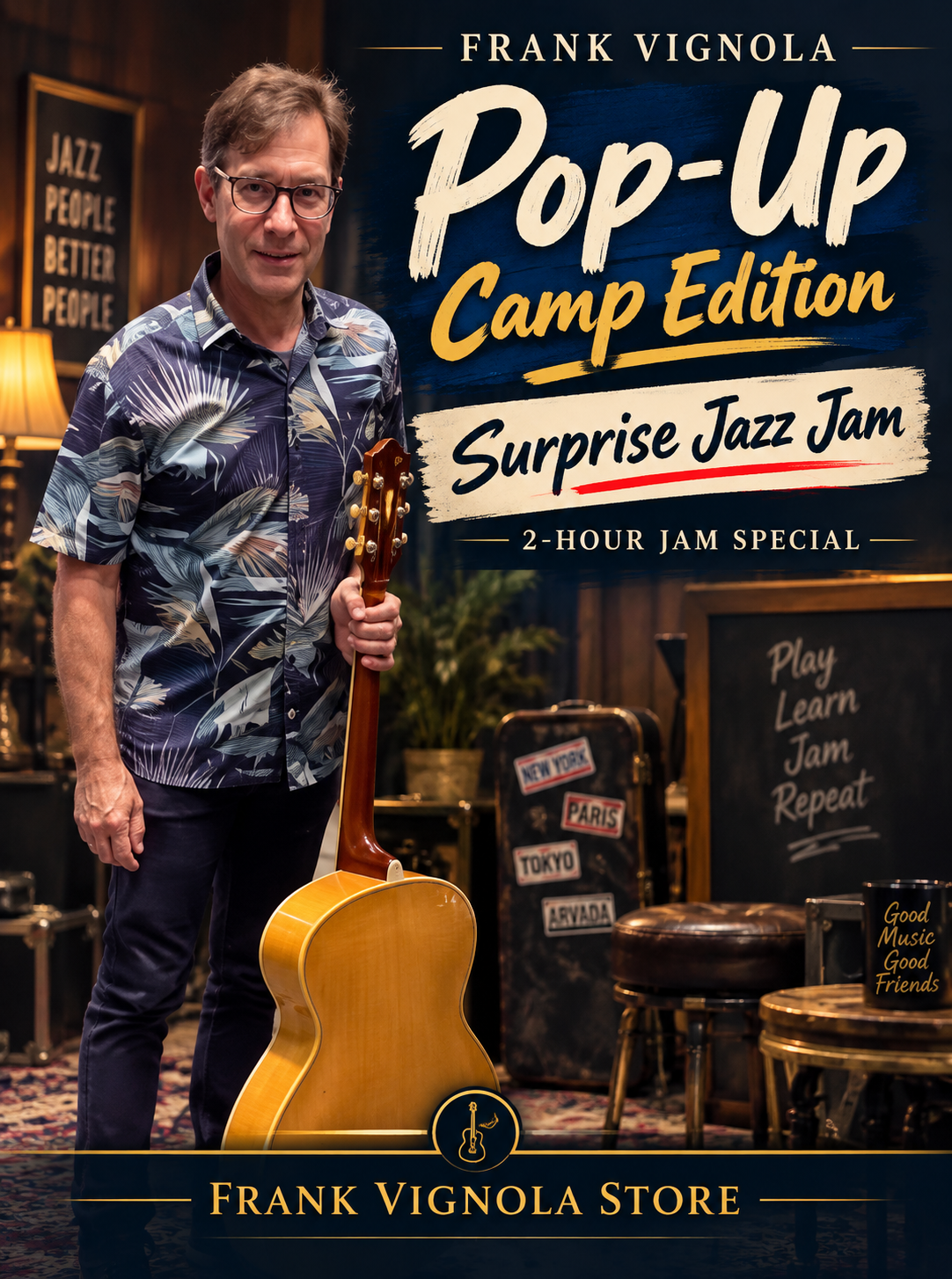 Frank Vignola Pop-Up Camp Edition: Surprise Jazz Jam | 2-Hour Jam Special