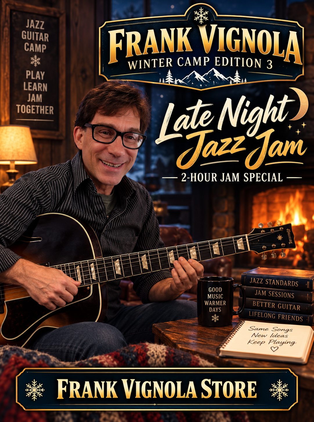 Frank Vignola Winter Camp Edition 3: Late Night Jazz Jam | 2-Hour Jam Special