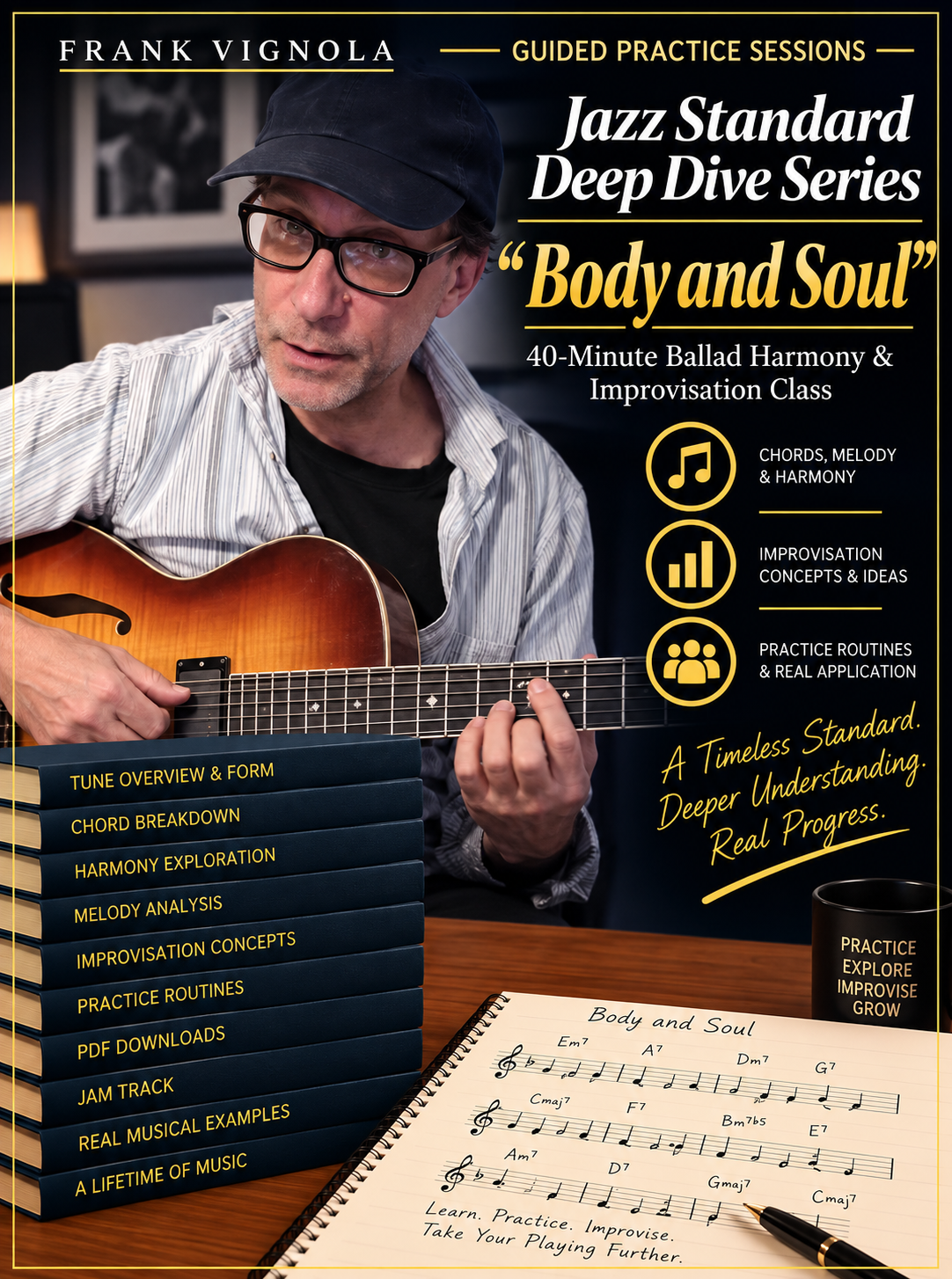 Guided Practice Sessions: Jazz Standard Deep Dive — “Body and Soul” | 40-Minute Ballad Harmony & Improvisation Class