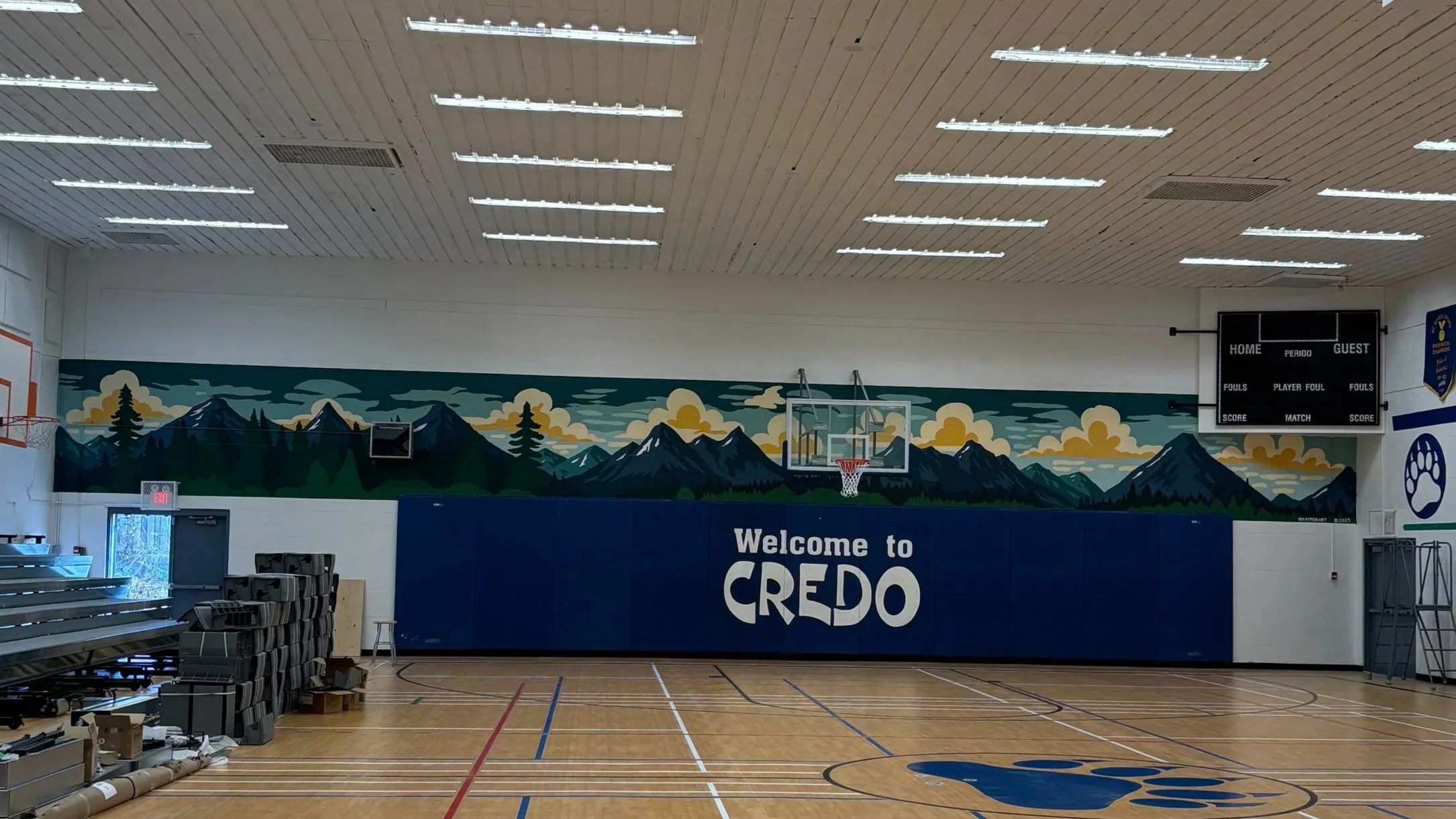 Credo Christian High School Gym Mural