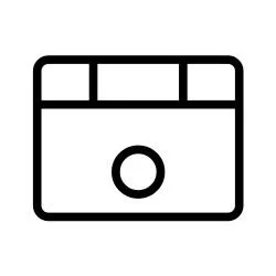 Icons representing a camera and an editing tool, possibly a photo editing app interface.