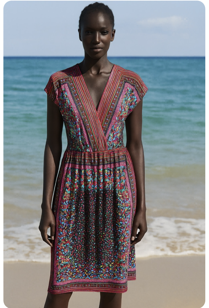 AI generated advertising, e-commerce, marketing, catalog image created for for Ornamental Excess Vintage Clothing