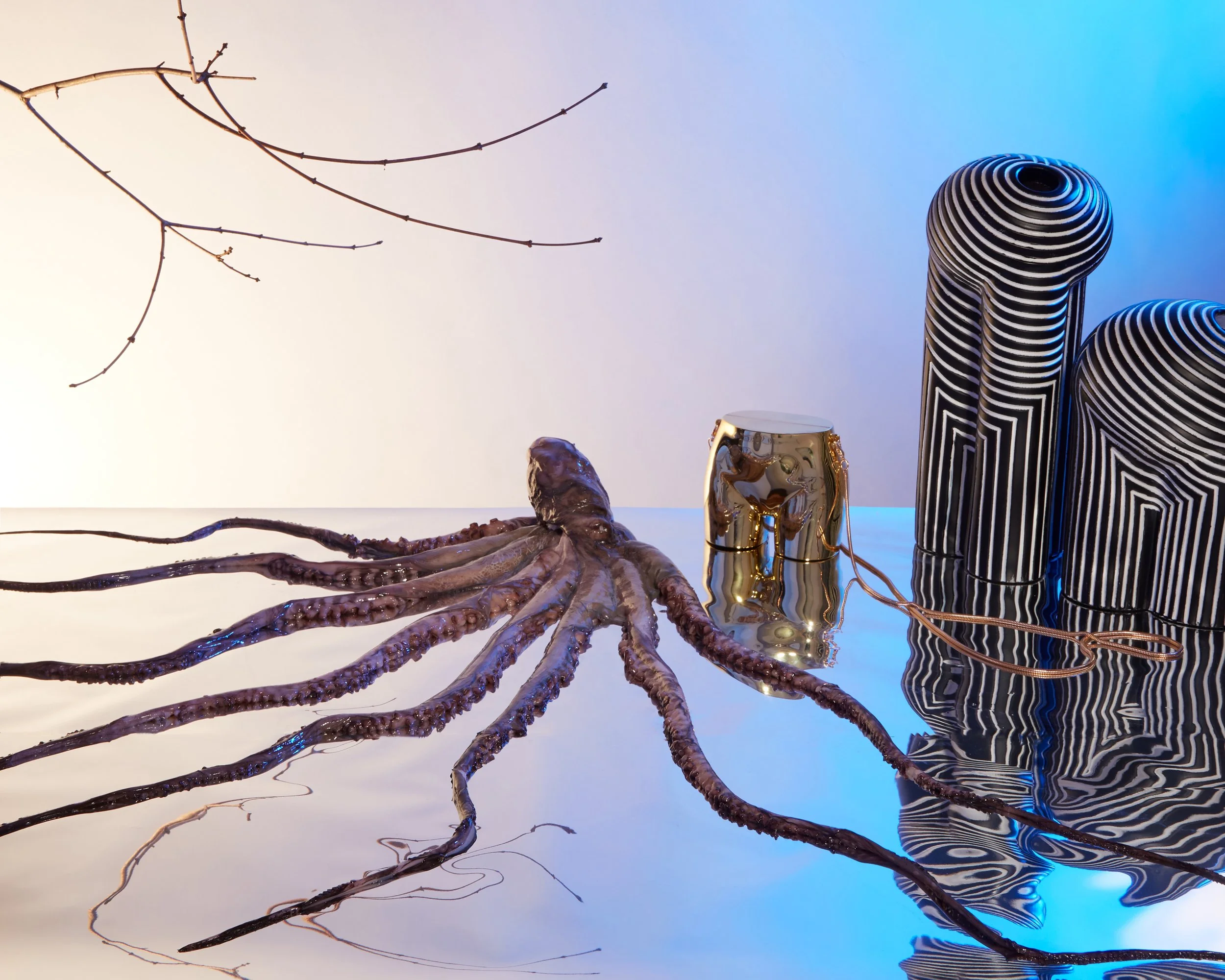 octopus vase conceptual editorial photography surrealist