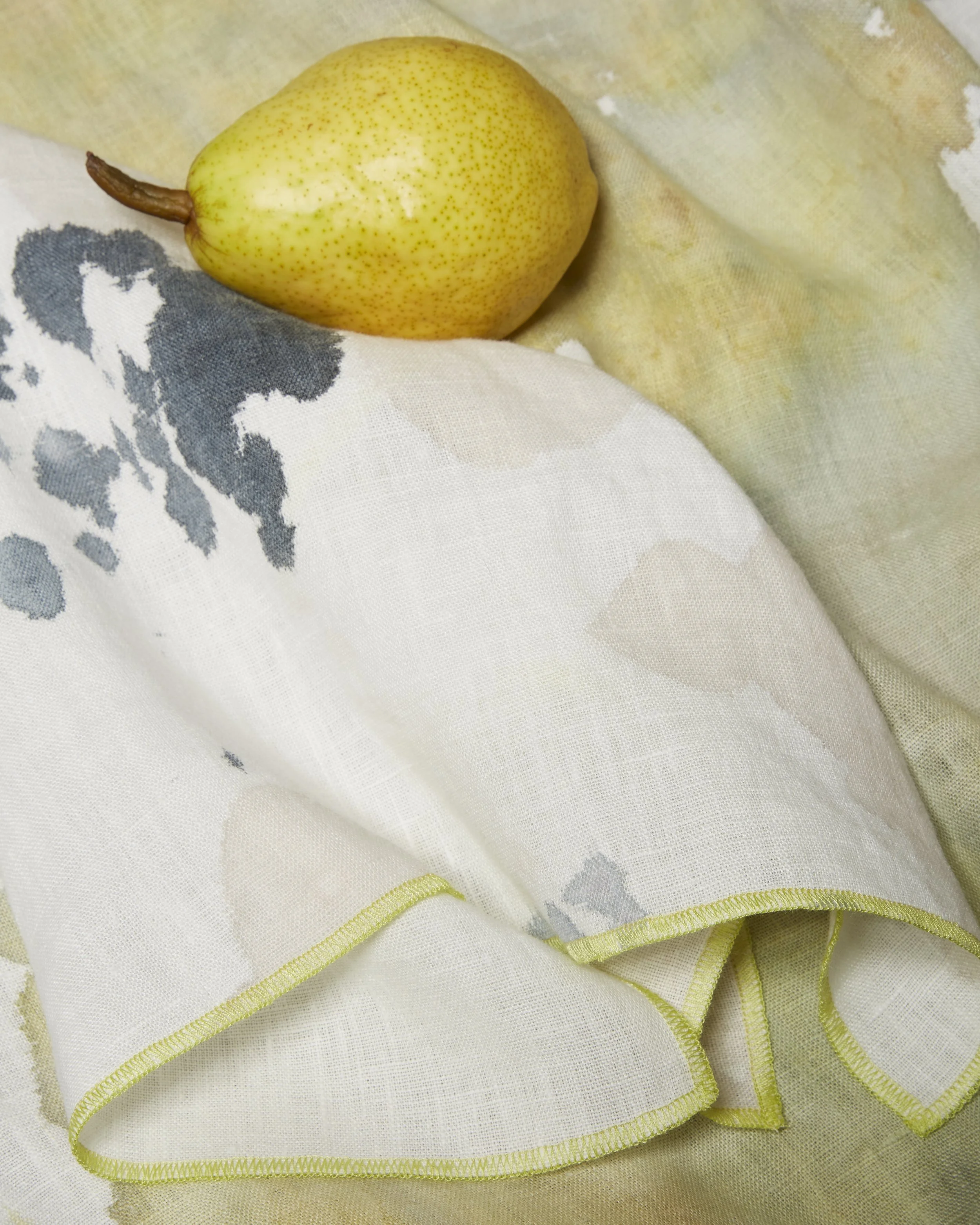 product imagery pear fabric table setting