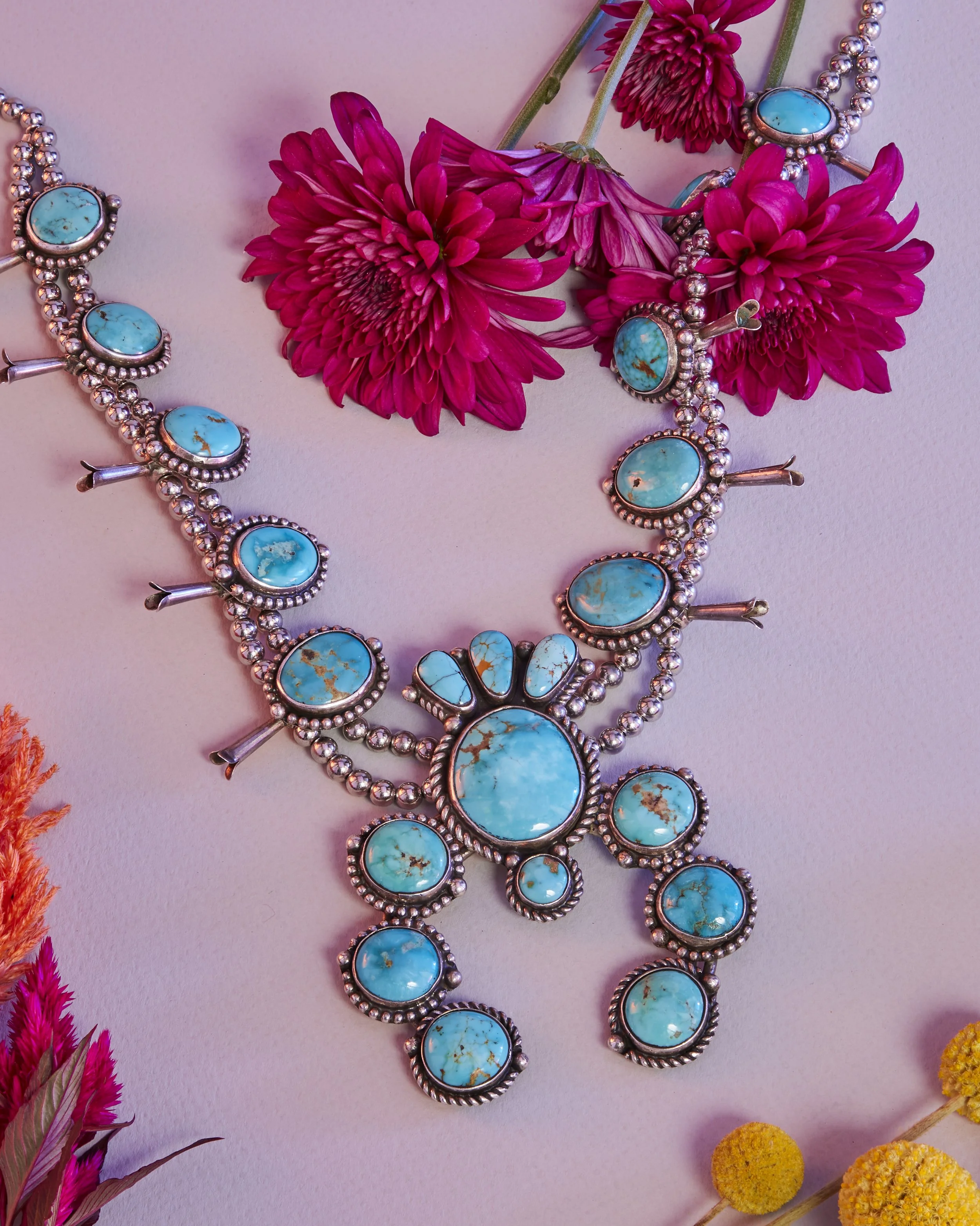 dried floral jewelry squash blossom necklace accessories photography