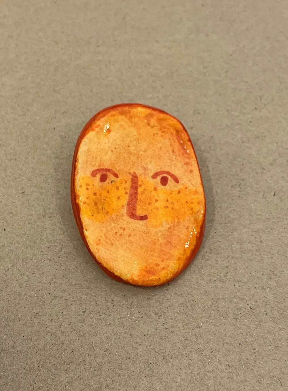 friendly face brooch