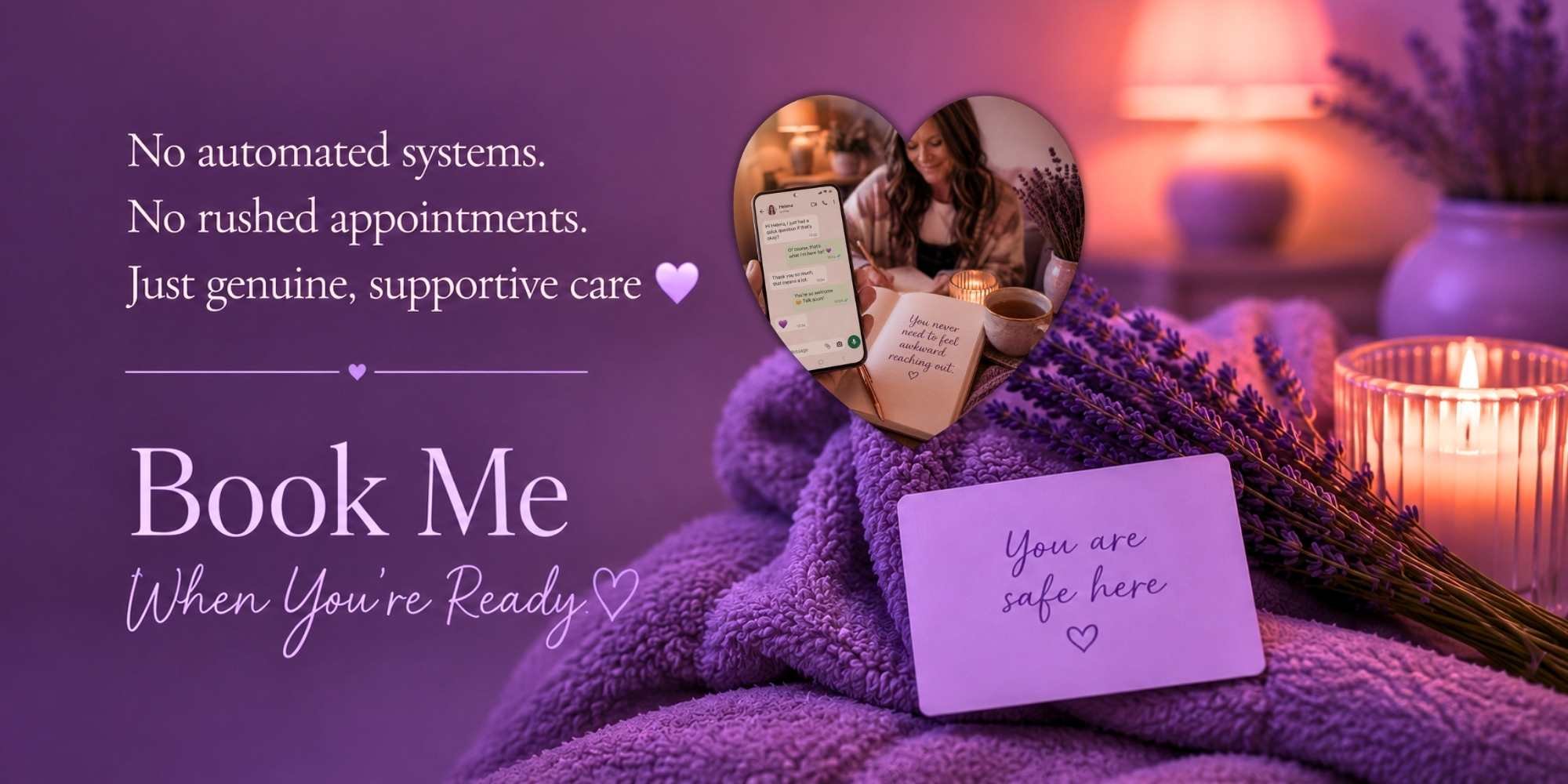 Helrica Massage Clinic booking information with a calm and supportive approach to appointments, consultations and client care.
