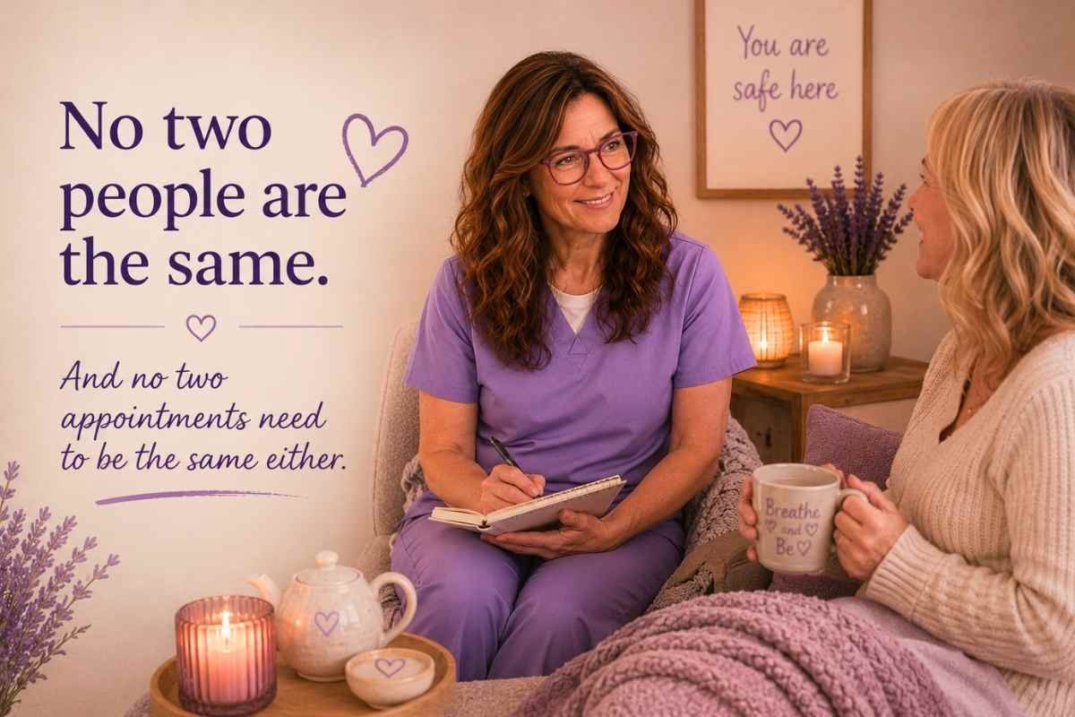 Personalised consultation at Helrica Massage Clinic in Littleport, Cambridgeshire where every treatment is adapted to the individual client's needs.