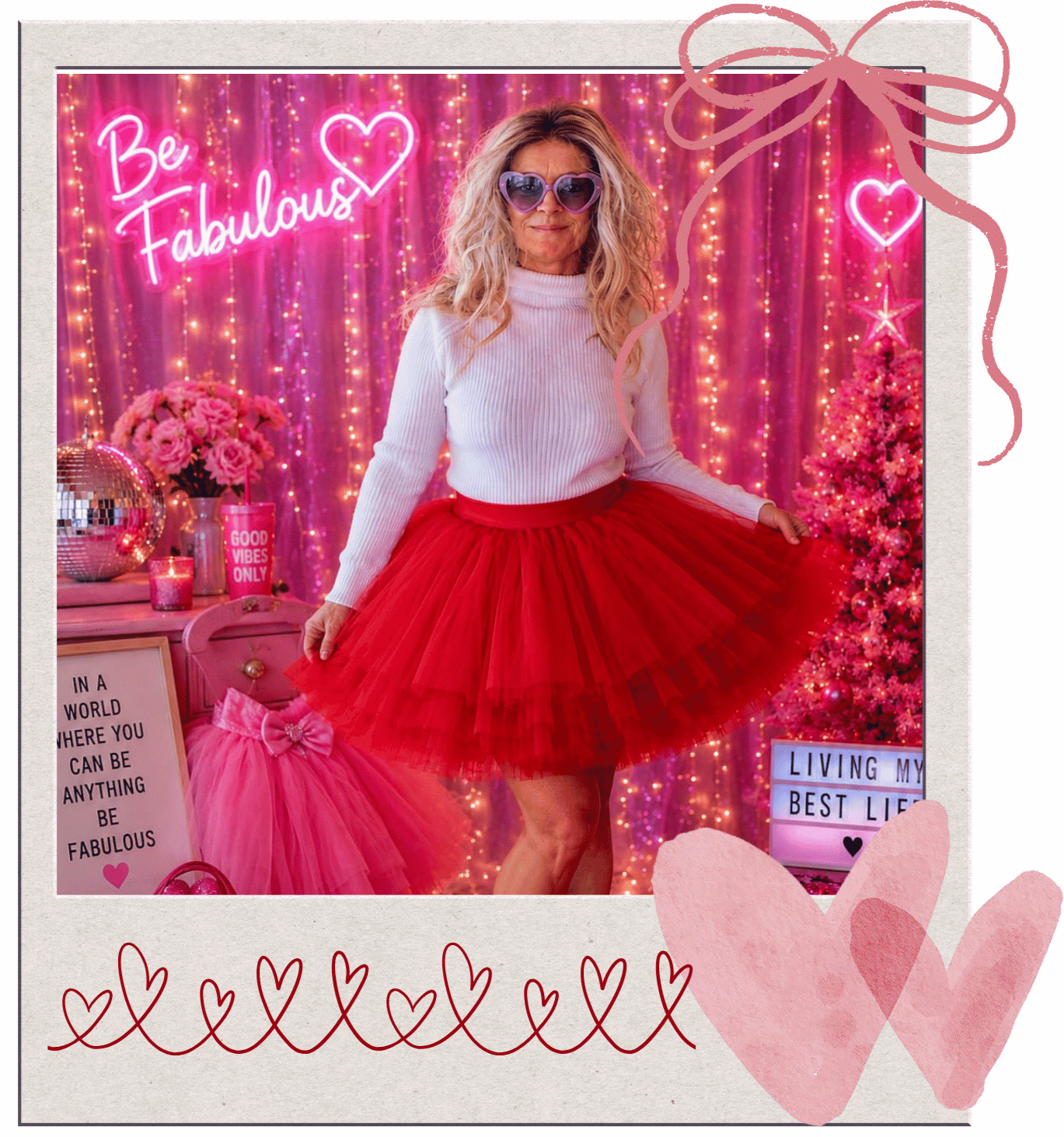 Helena embracing positivity, colour and joy through life's challenges.