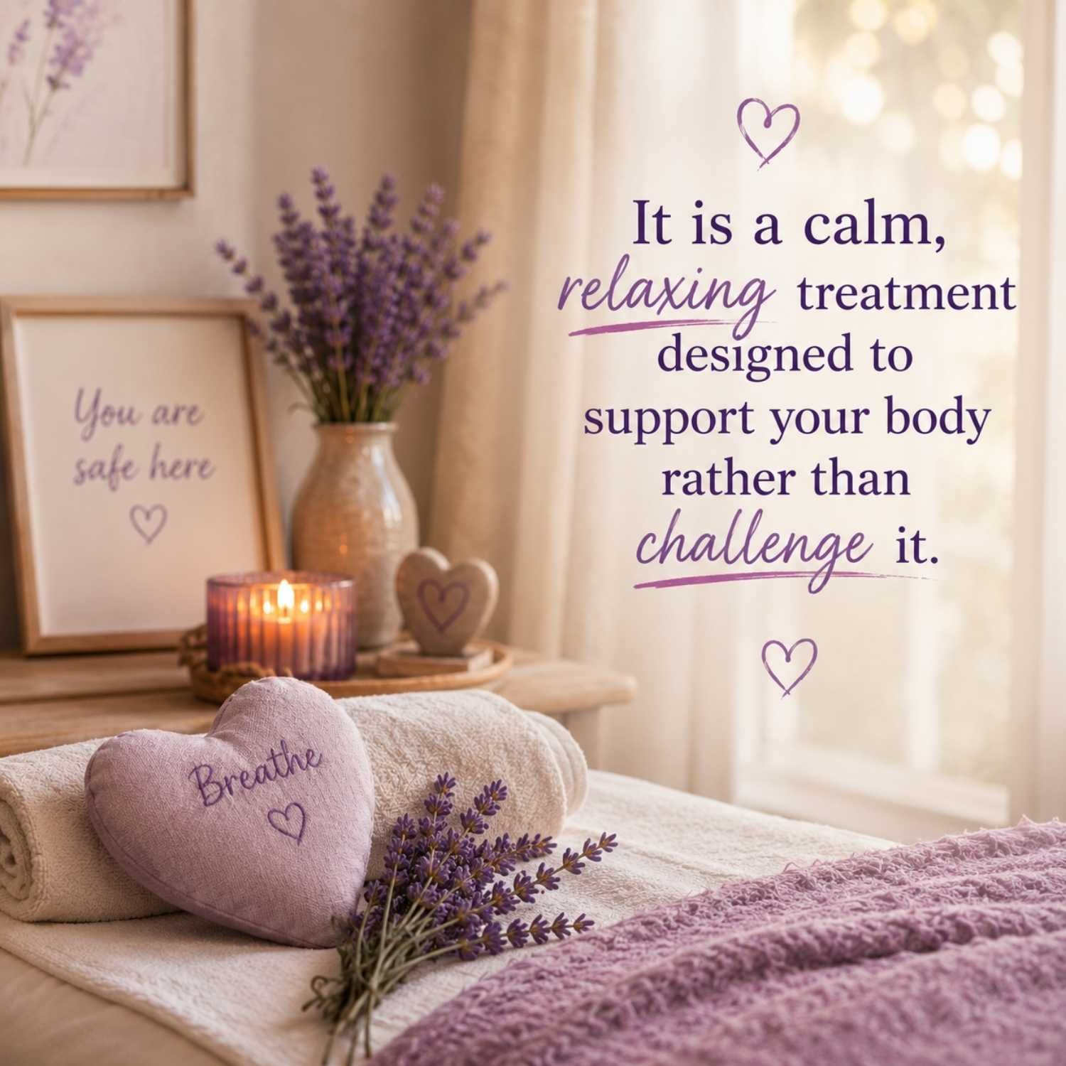 Relaxing Manual Lymphatic Drainage massage designed to support the body gently and comfortably.