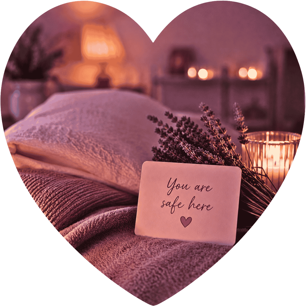 Calm and welcoming treatment environment at Helrica Massage Clinic where clients can feel safe, supported and comfortable.