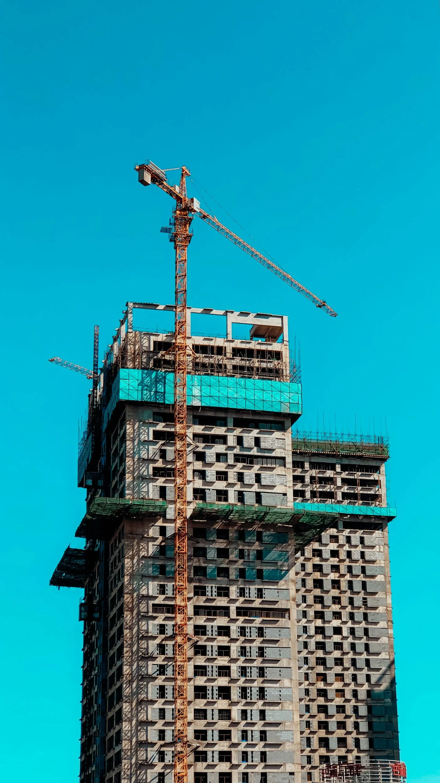 Placeholder apartment being built
