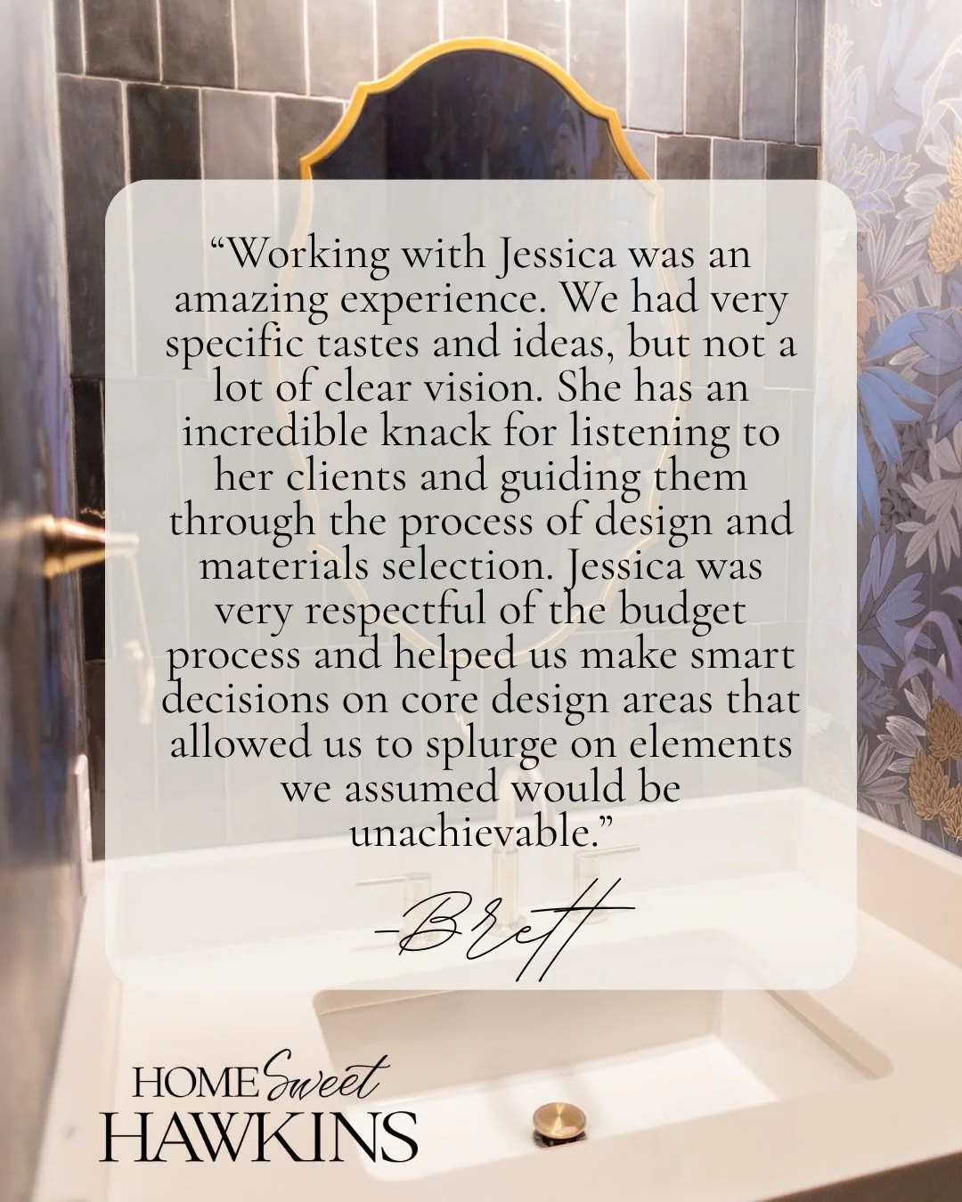Helping bring a client&rsquo;s vision to life is truly one of my favorite parts of what I do. There are so many conversations, decisions, samples, measurements and little details that happen behind the scenes, so getting to the end and hearing that a