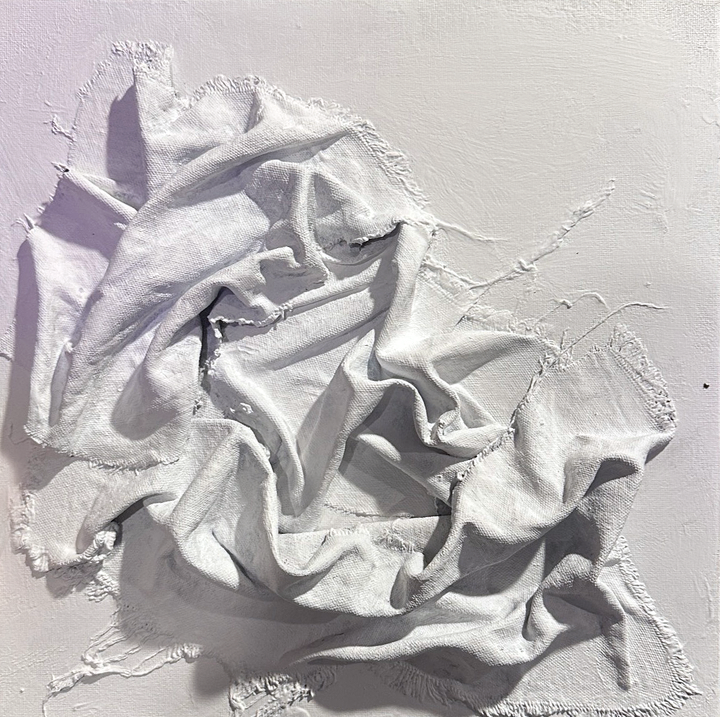 BLEACHED | FABRIC DIPPED IN CONCRETE AND ARRANGED ON CANVAS | 2023