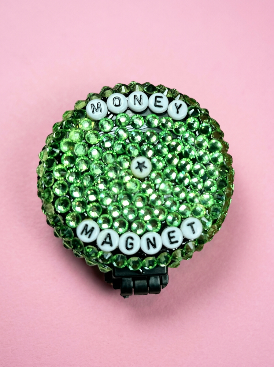'Money Magnet' Compact Mirror/Brush