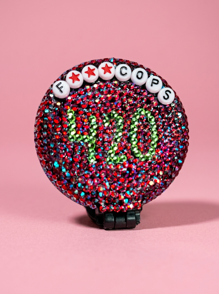'F*ck C*ps 420' Compact Mirror/Brush