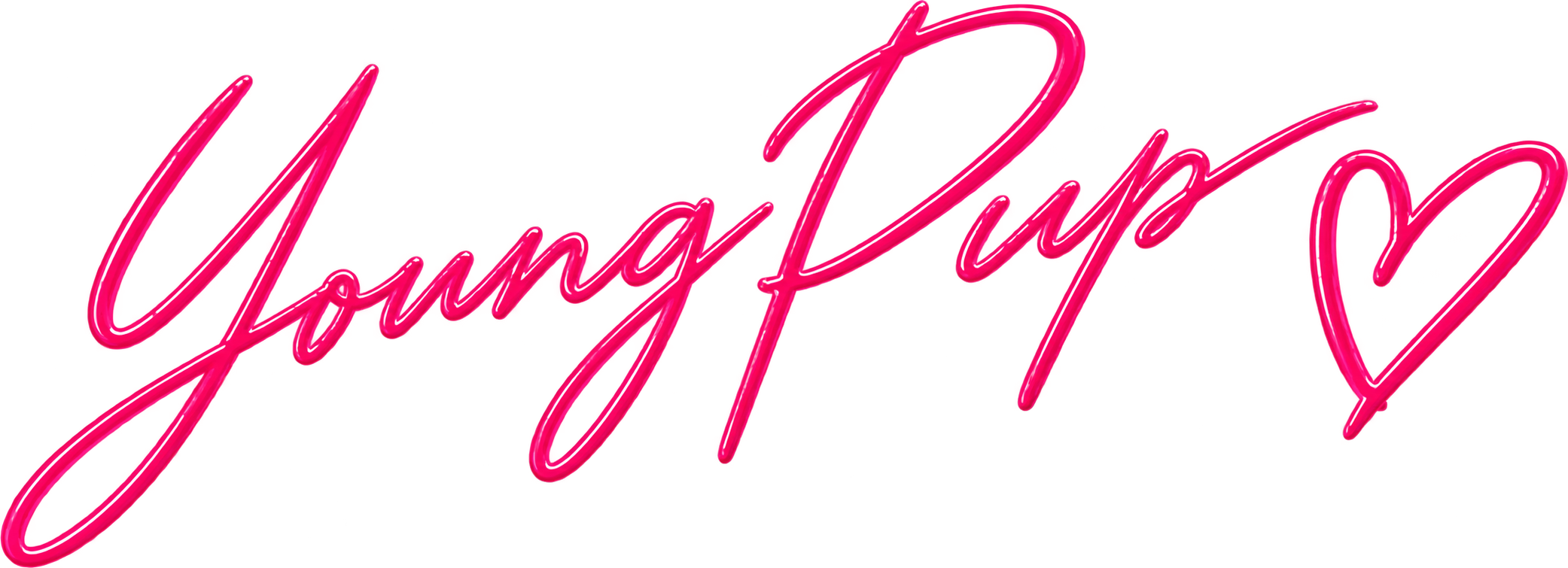 Pink neon sign reads 'Yummy Girl' with a heart symbol at the end.