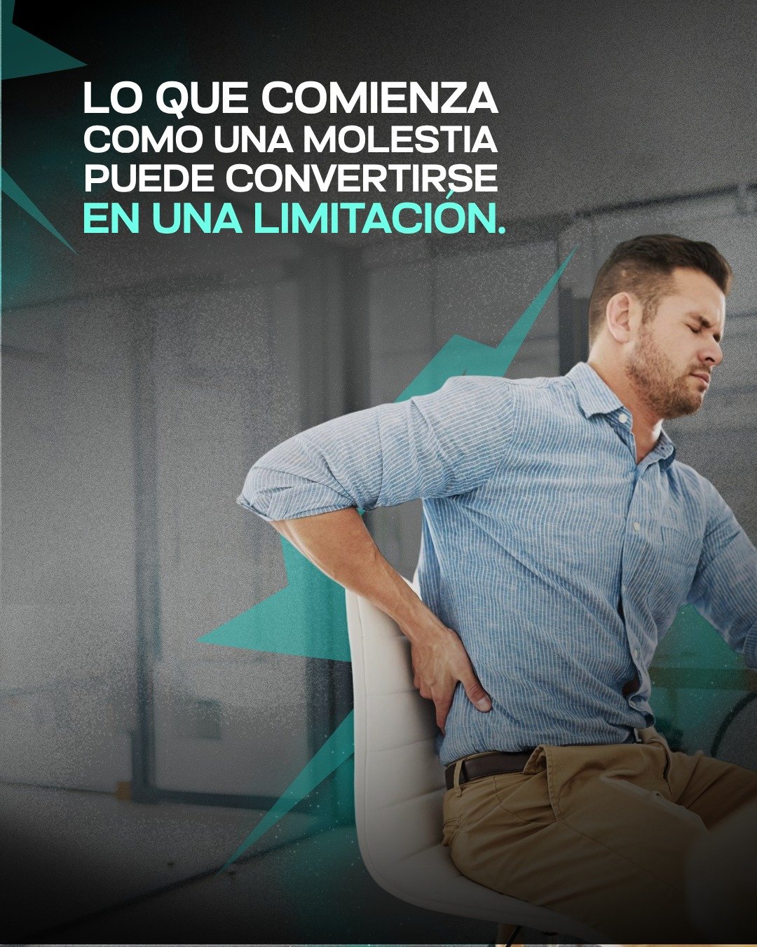😣🚶&zwj;♂️ Lo que comienza como una molestia puede convertirse en una limitaci&oacute;n.

Ese dolor que aparece en tu espalda baja y corre por tu pierna no es algo que debas ignorar. ⚠️

La ci&aacute;tica puede afectar tu trabajo 💻, tu descanso 💤,