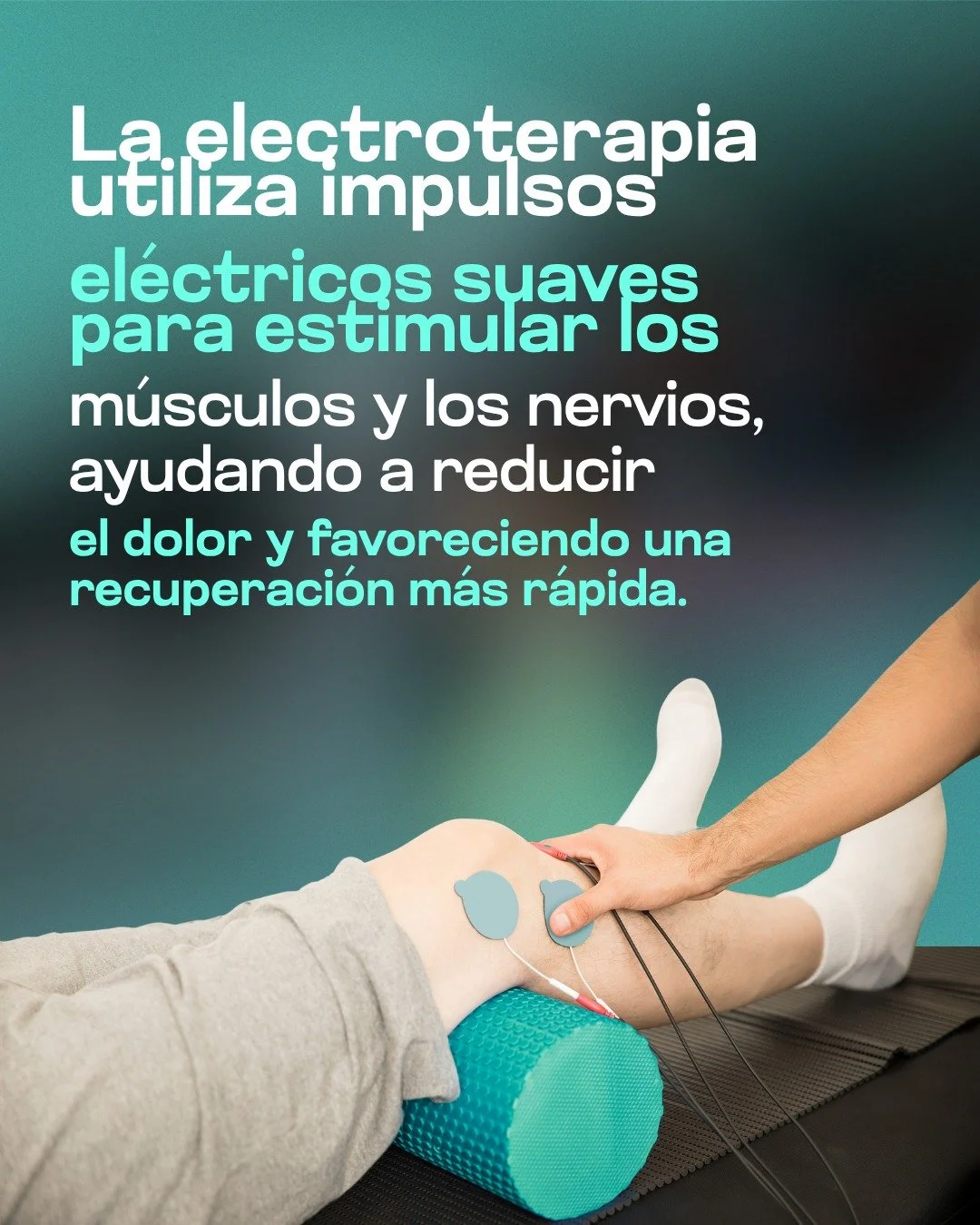 ⚡La recuperaci&oacute;n comienza cuando tus m&uacute;sculos vuelven a activarse. 💙 

La electroterapia utiliza impulsos el&eacute;ctricos suaves para estimular los m&uacute;sculos y los nervios, ayudando a reducir el dolor y favoreciendo una recuper